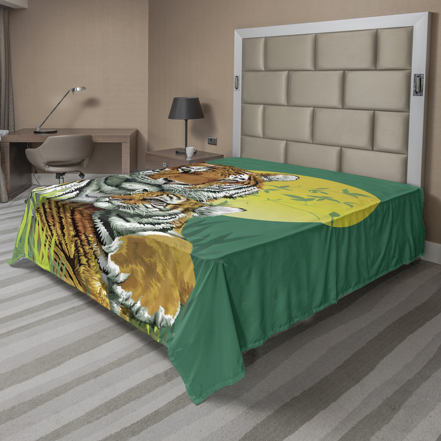 Ambesonne Safari Theme Flat Sheet Top Sheet Decorative Bedding 6 Sizes - Picture 30 of 41