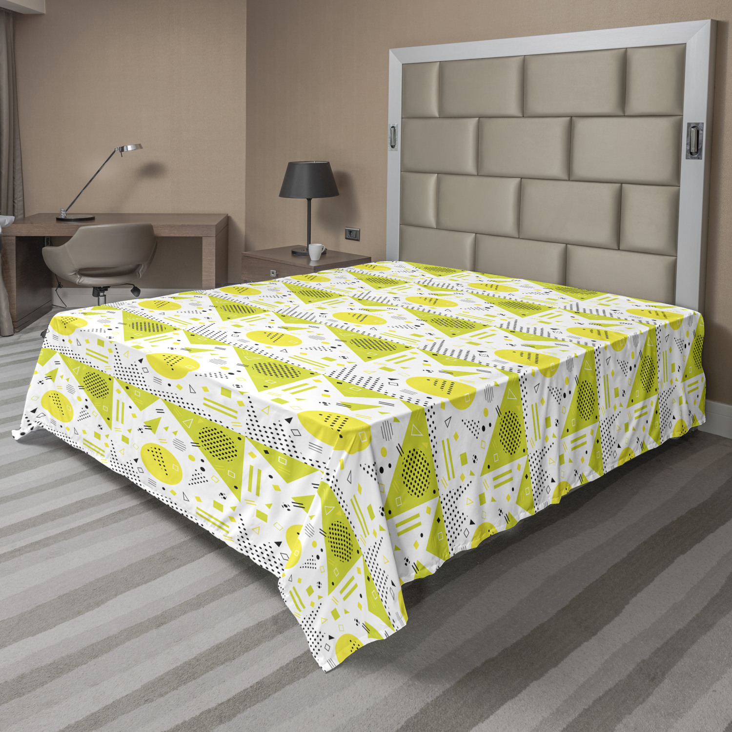 Ambesonne Geometry Theme Flat Sheet Top Sheet Decorative Bedding 6 Sizes - Picture 25 of 38
