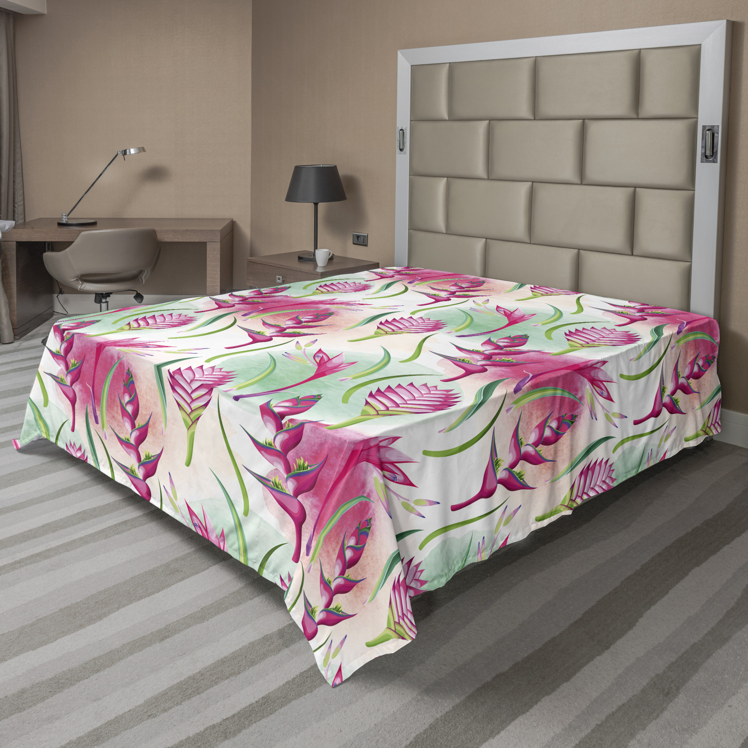 Ambesonne Exotic Pattern Flat Sheet Top Sheet Decorative Bedding 6