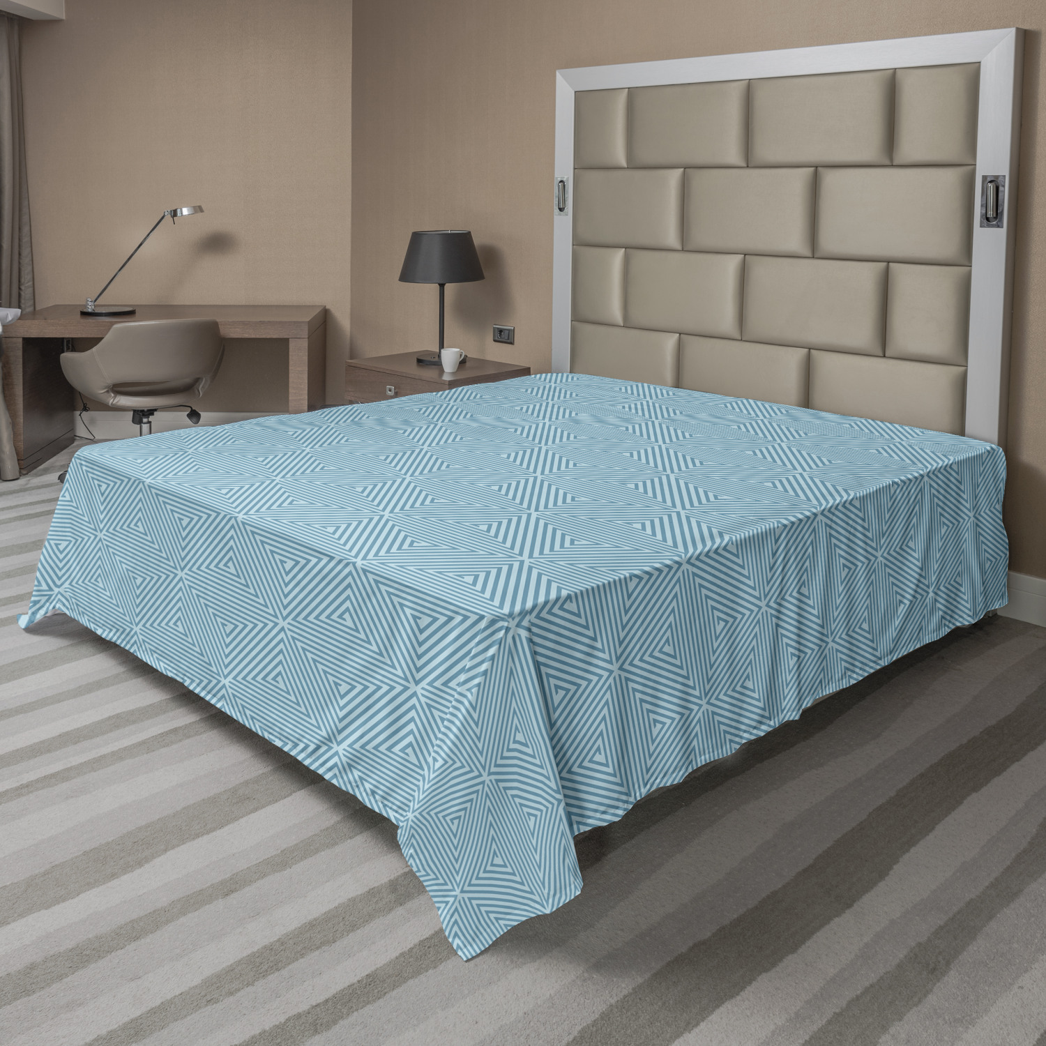 Ambesonne Geometry Theme Flat Sheet Top Sheet Decorative Bedding 6 Sizes - Picture 38 of 38