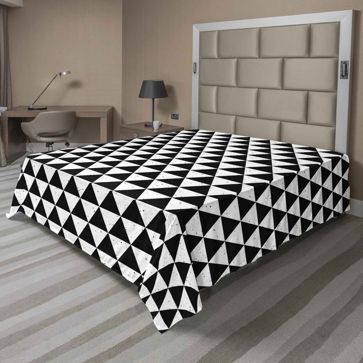 Ambesonne Geometry Theme Flat Sheet Top Sheet Decorative Bedding 6 Sizes - Picture 15 of 38