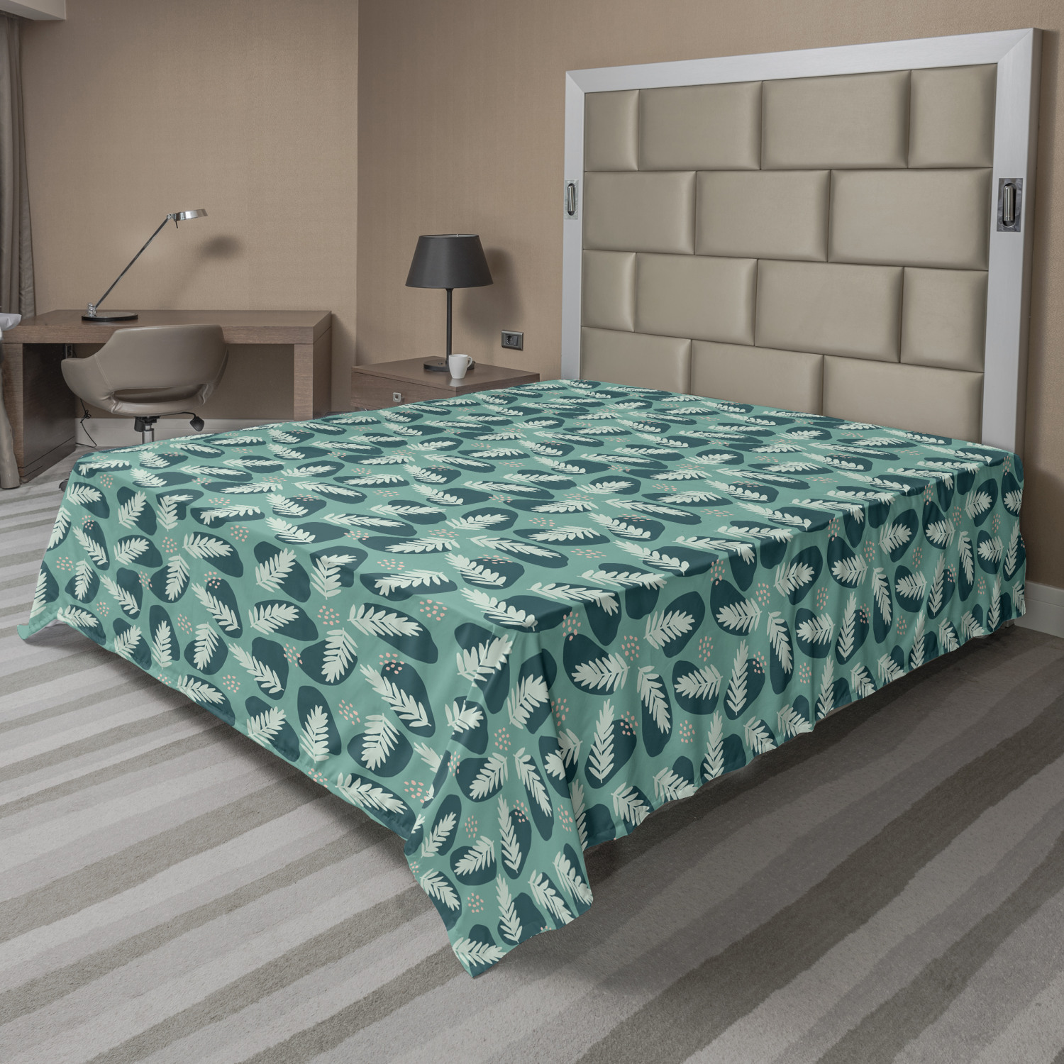 Ambesonne Exotic Pattern Flat Sheet Top Sheet Decorative Bedding 6 Sizes