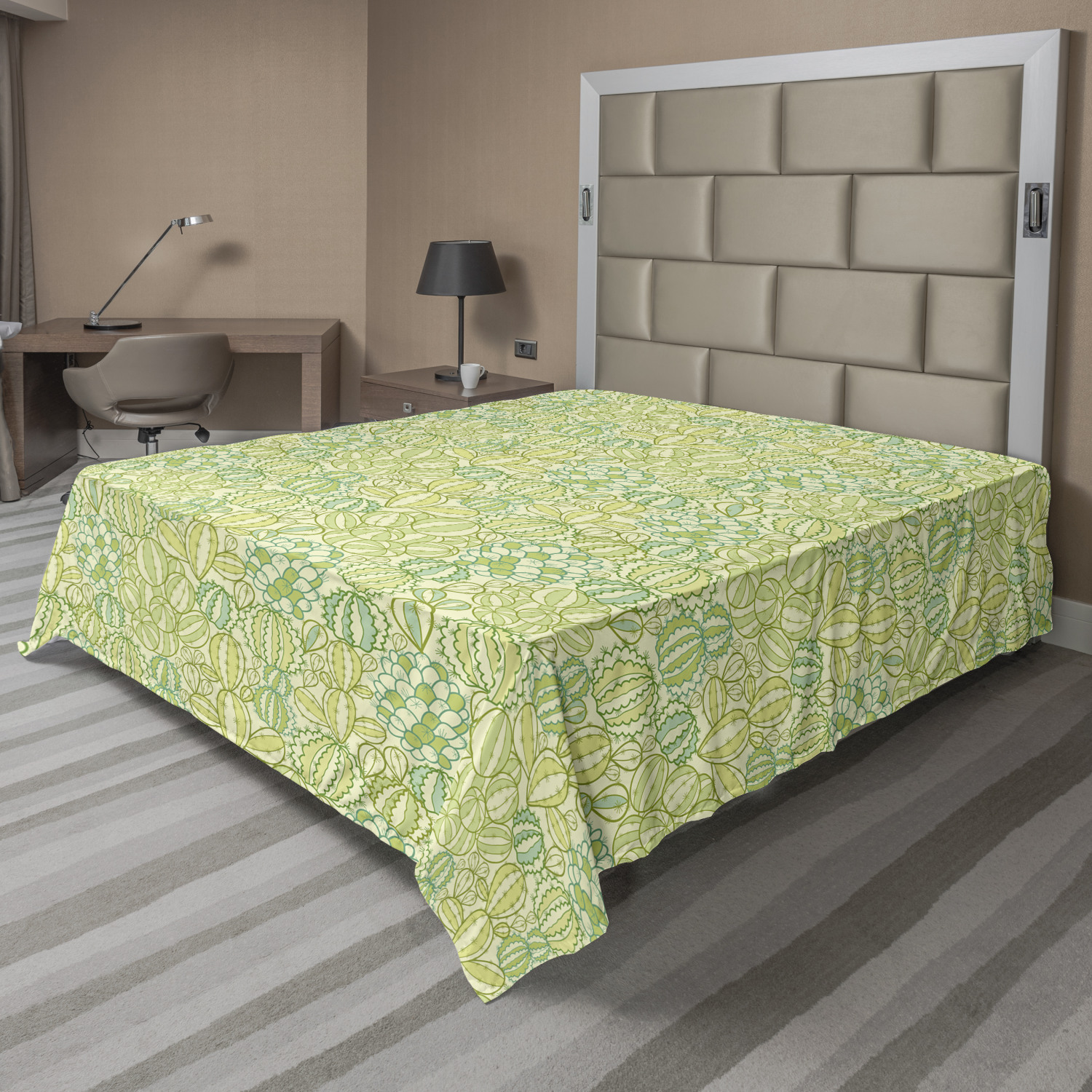 Ambesonne Cactus Flat Sheet Top Sheet Decorative Bedding 6 Sizes - Picture 40 of 42