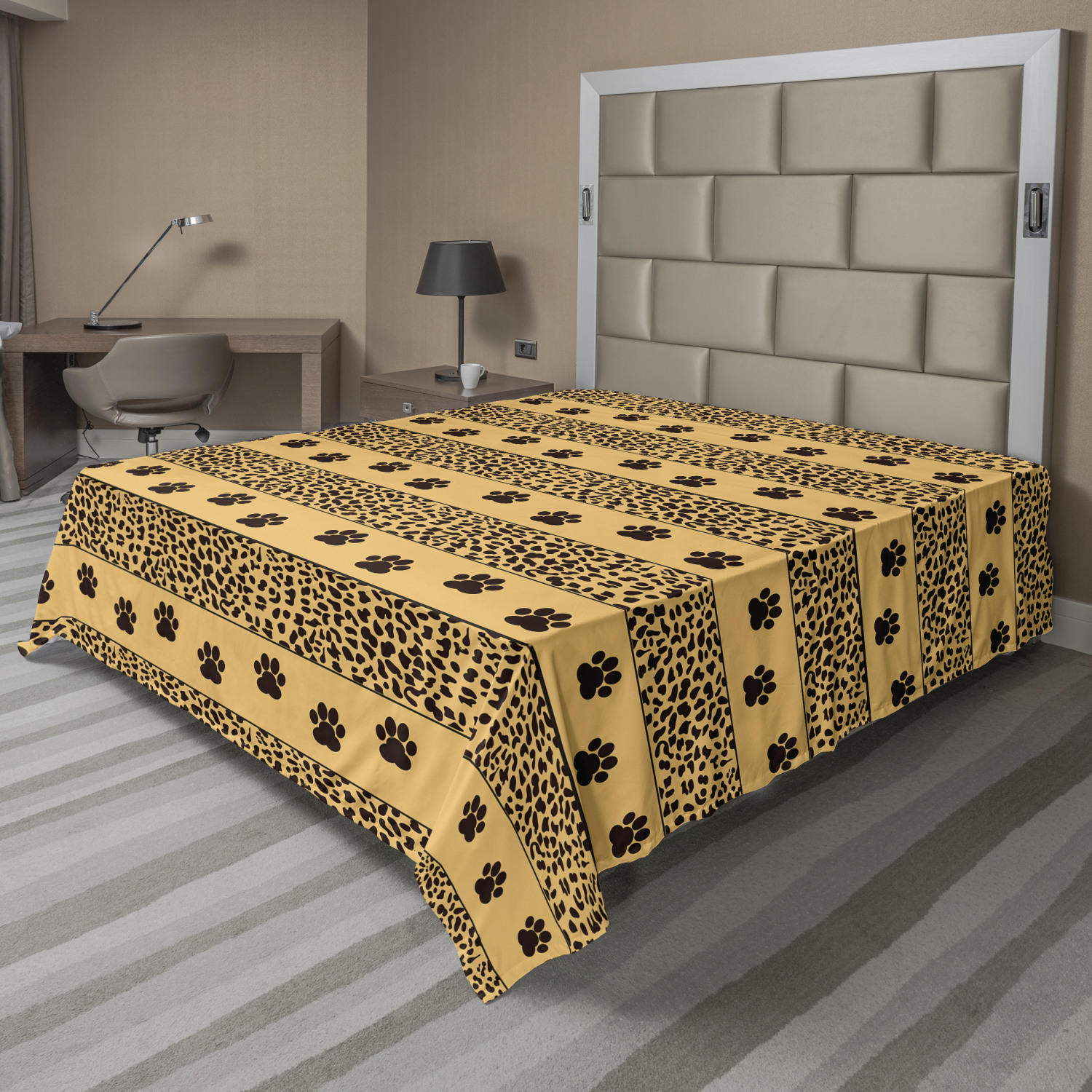 Ambesonne Safari Theme Flat Sheet Top Sheet Decorative Bedding 6 Sizes - Picture 23 of 41