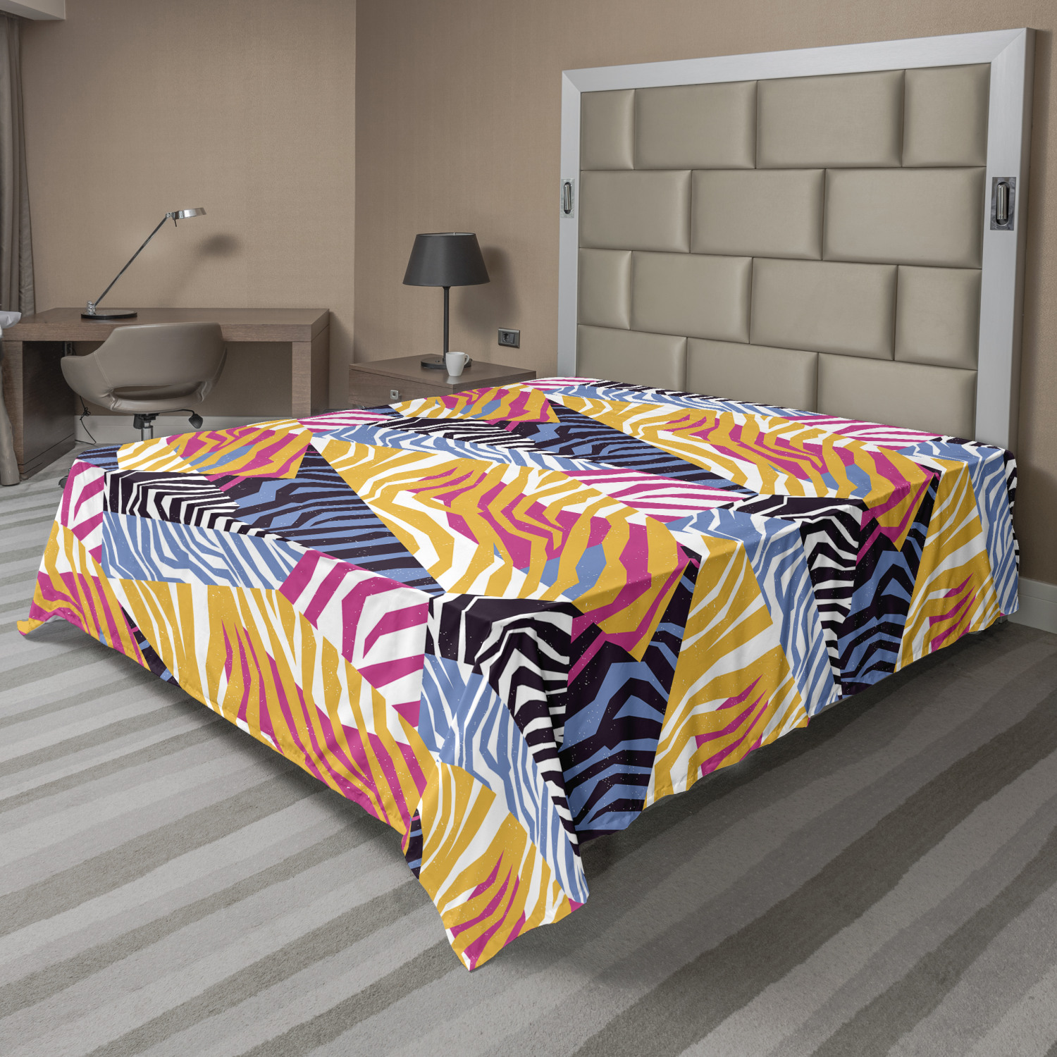 Ambesonne Safari Theme Flat Sheet Top Sheet Decorative Bedding 6 Sizes - Picture 35 of 41