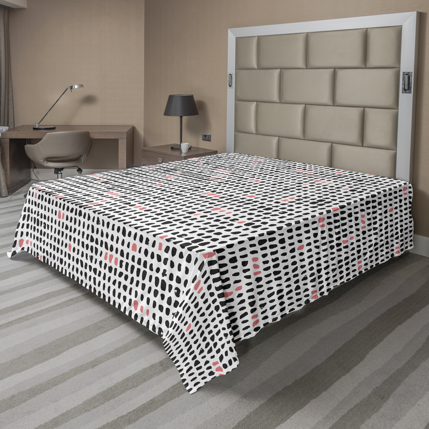 Ambesonne Abstract Graphic Flat Sheet Top Sheet Decorative Bedding 6 Sizes