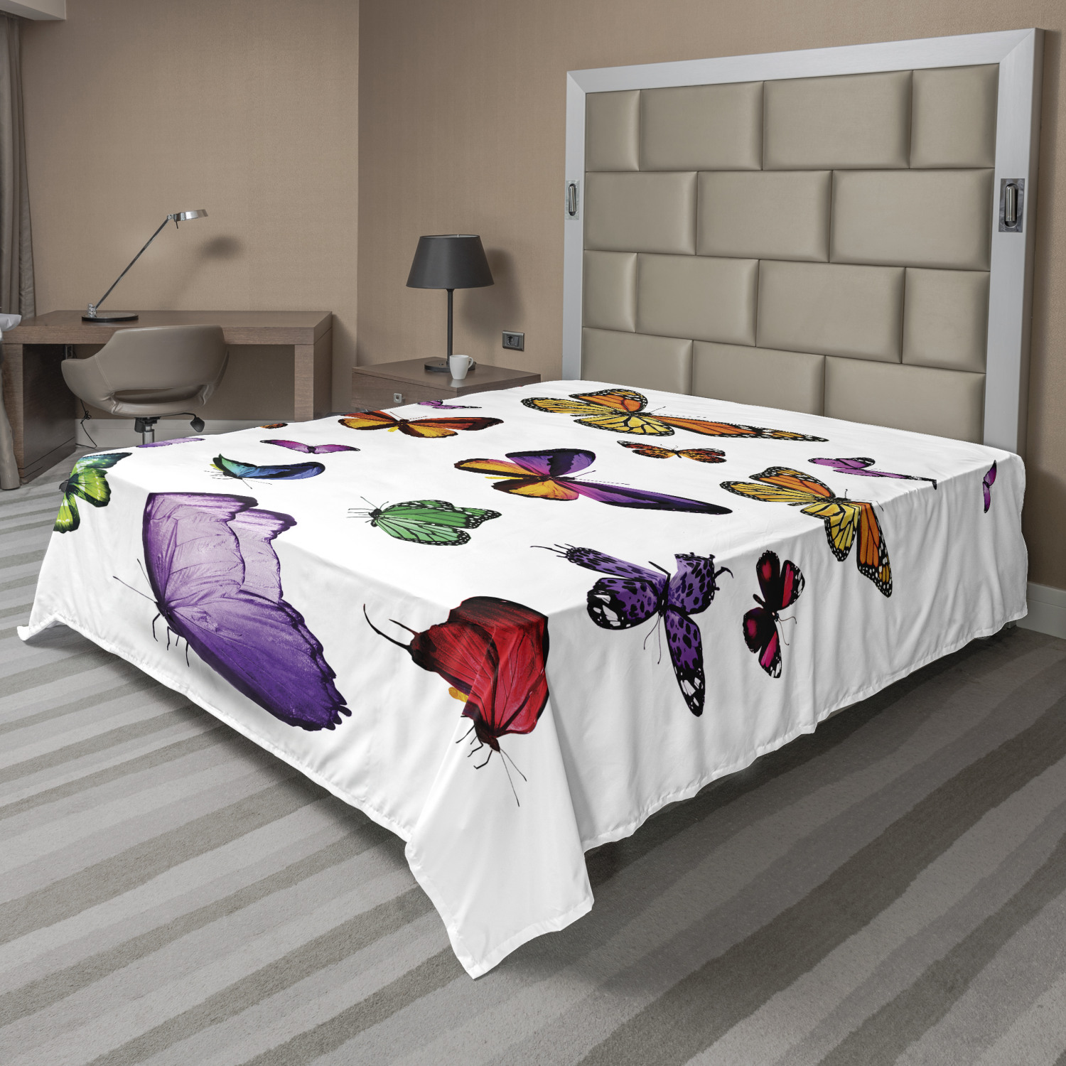 Details about   Ambesonne Colorful Artwork Flat Sheet Top Sheet Decorative Bedding 6 Sizes 