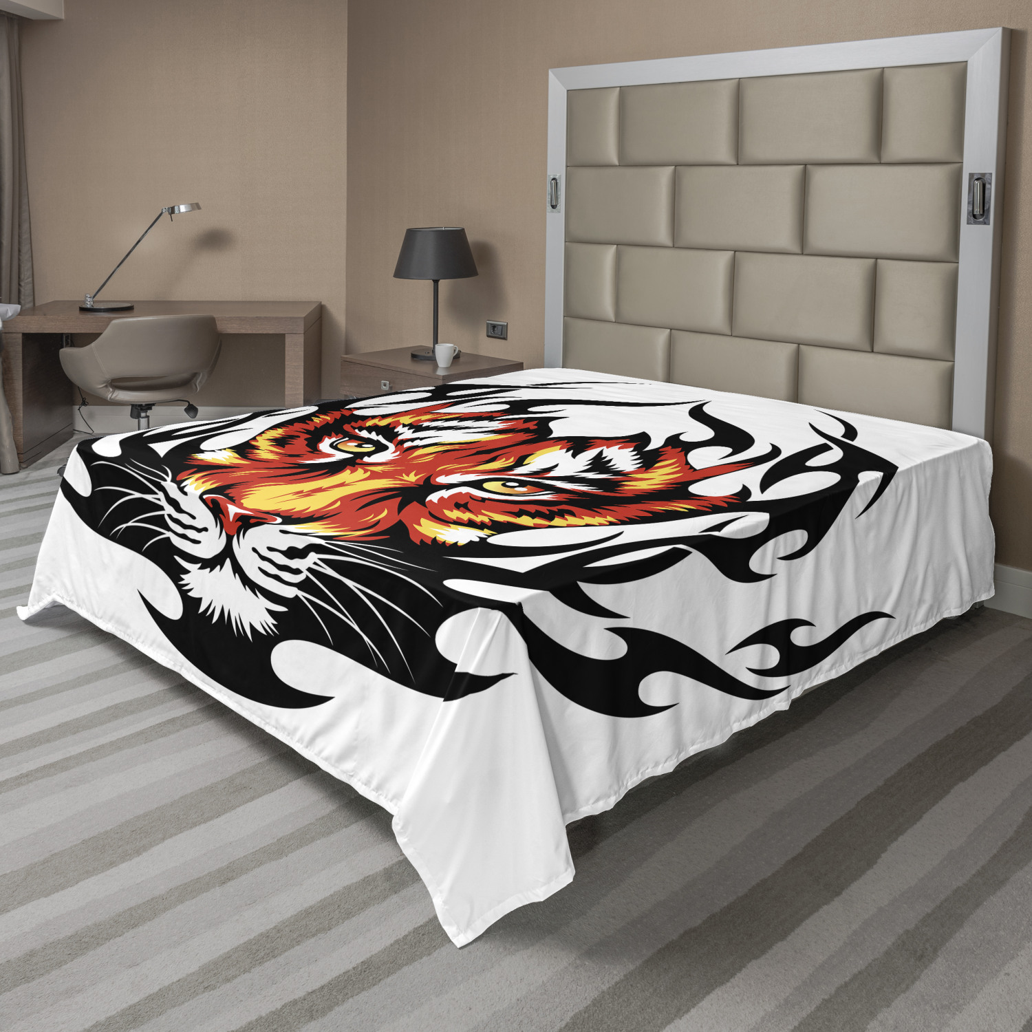 Ambesonne Tattoo Flat Sheet Top Sheet Decorative Bedding 6 Sizes - Picture 18 of 42