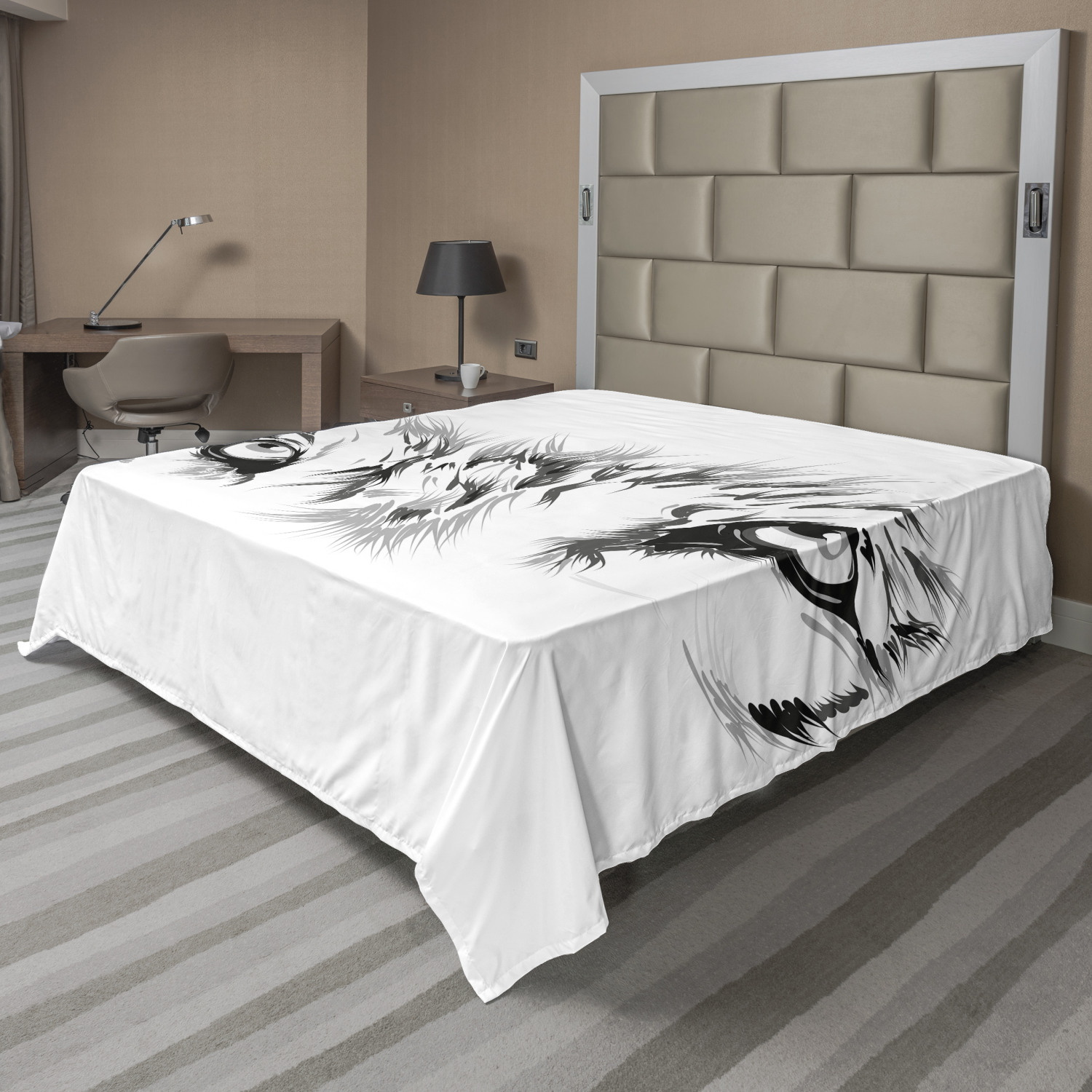 Ambesonne Tattoo Flat Sheet Top Sheet Decorative Bedding 6 Sizes - Picture 40 of 42