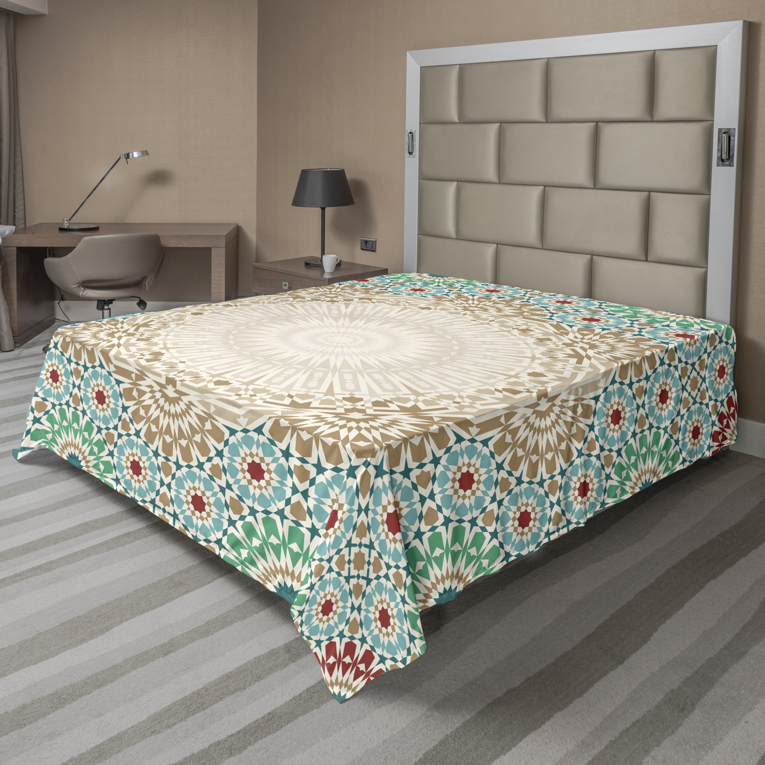 Ambesonne Boho Print Flat Sheet Top Sheet Decorative Bedding 6 Sizes - Picture 7 of 42