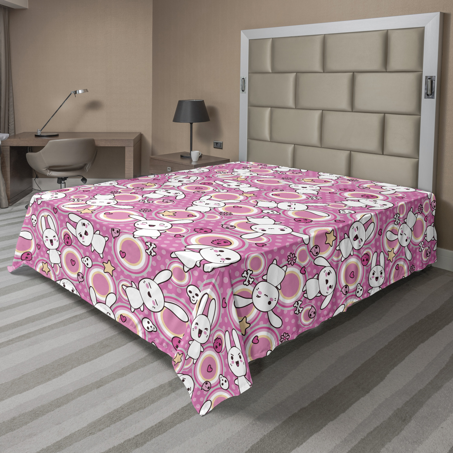 Ambesonne Anime Flat Sheet Top Sheet Decorative Bedding 6 Sizes - Picture 34 of 42