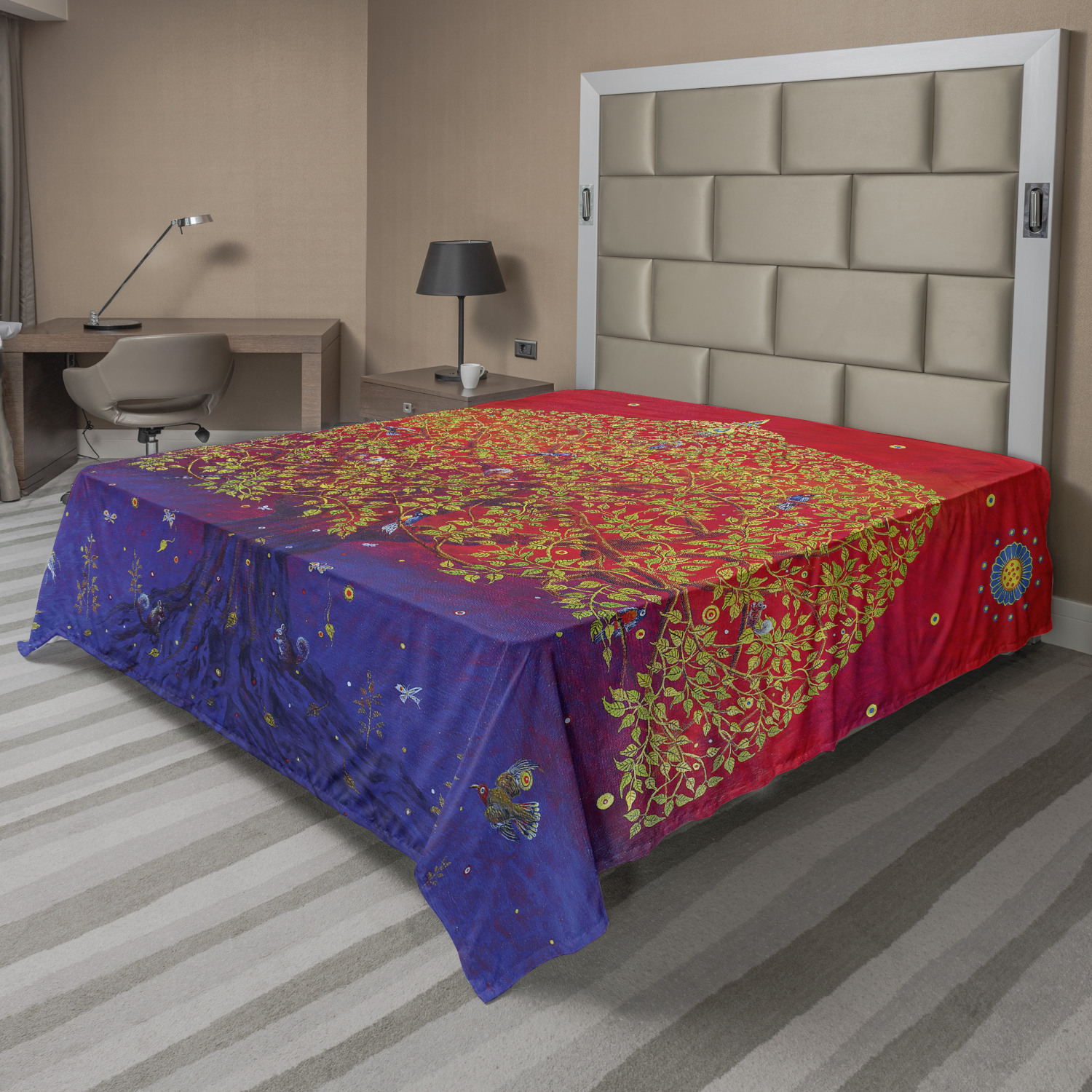 Ambesonne Oriental Pattern Flat Sheet Top Sheet Decorative Bedding 6 Sizes - Picture 12 of 42