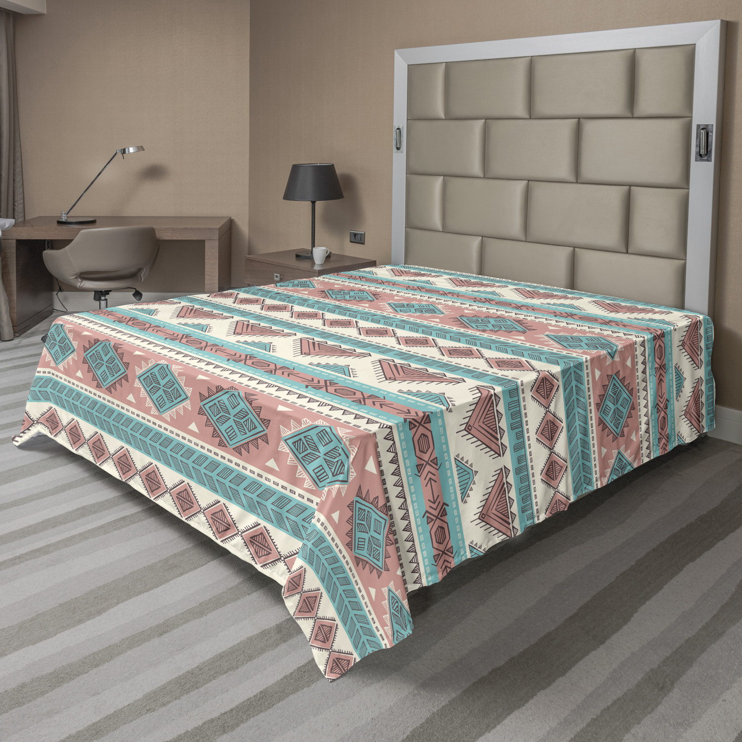 Ambesonne Tribal Design Flat Sheet Top Sheet Decorative Bedding 6 Sizes - Picture 7 of 42