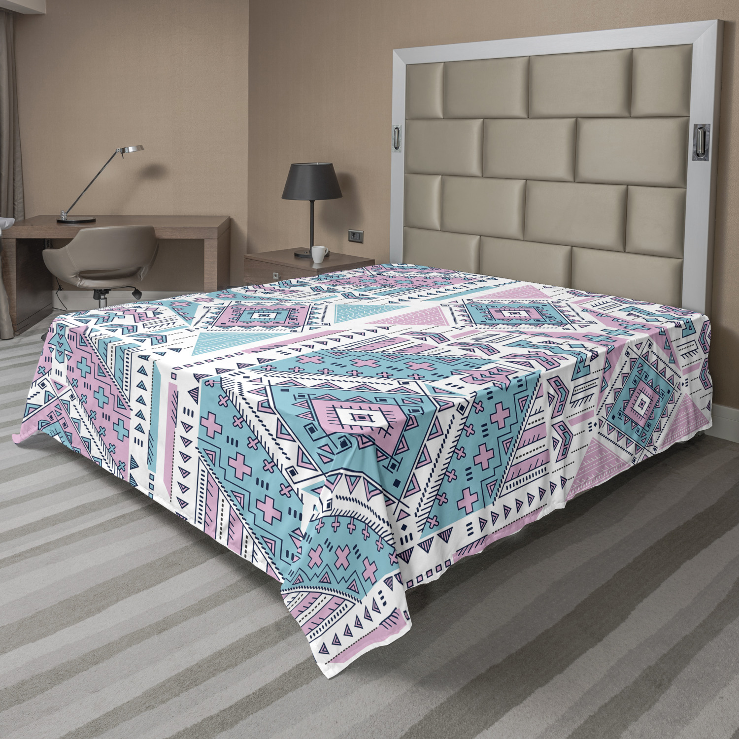 Ambesonne Tribal Design Flat Sheet Top Sheet Decorative Bedding 6 Sizes - Picture 36 of 42