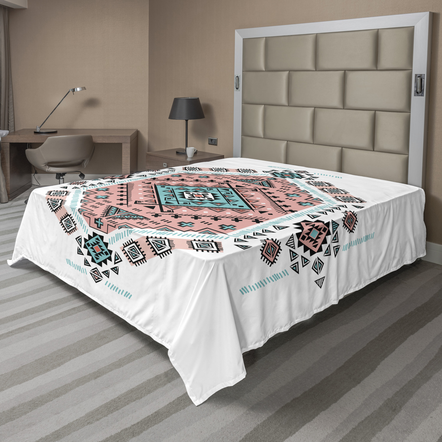 Ambesonne Tribal Design Flat Sheet Top Sheet Decorative Bedding 6 Sizes - Picture 11 of 42