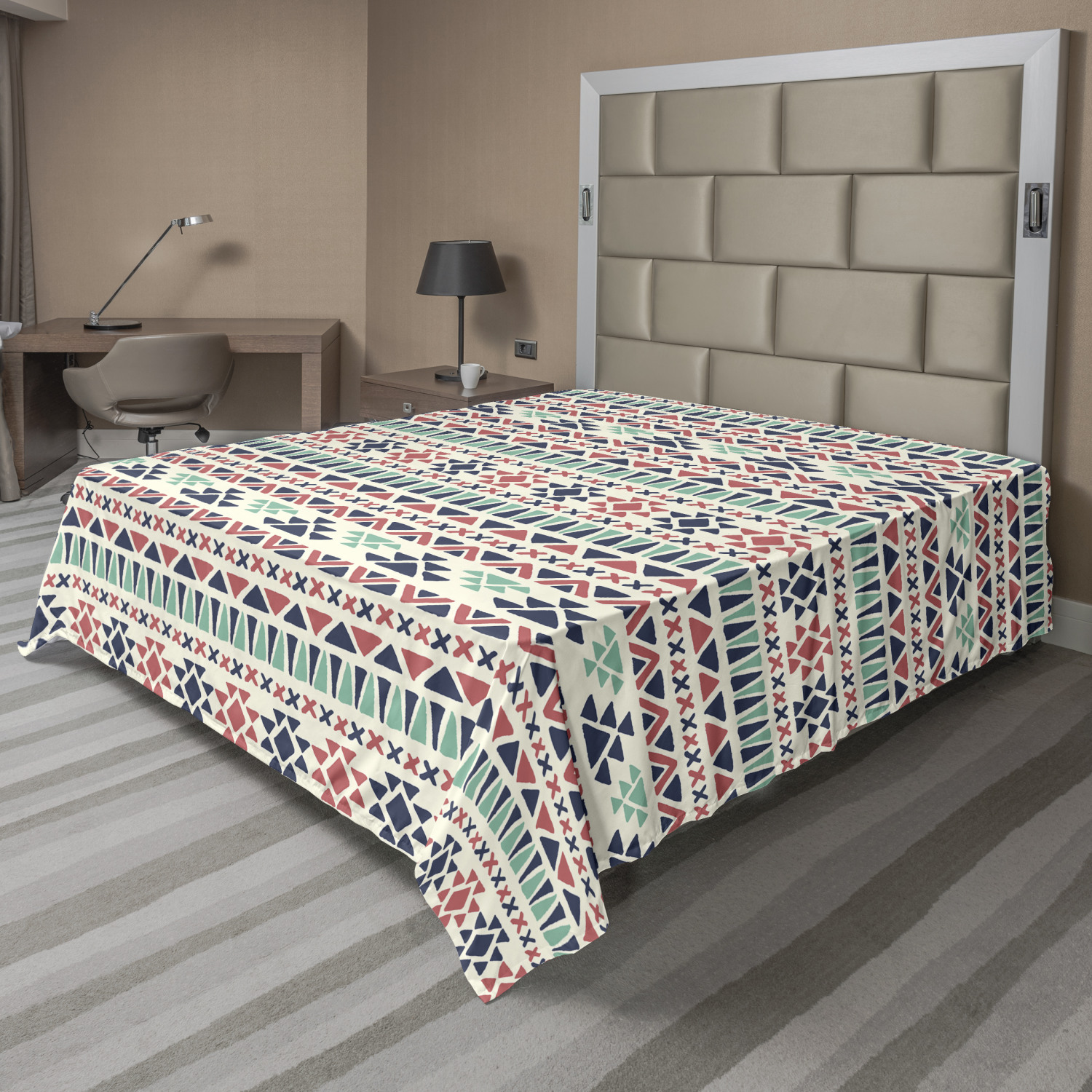 Ambesonne Tribal Design Flat Sheet Top Sheet Decorative Bedding 6 Sizes - Picture 33 of 42