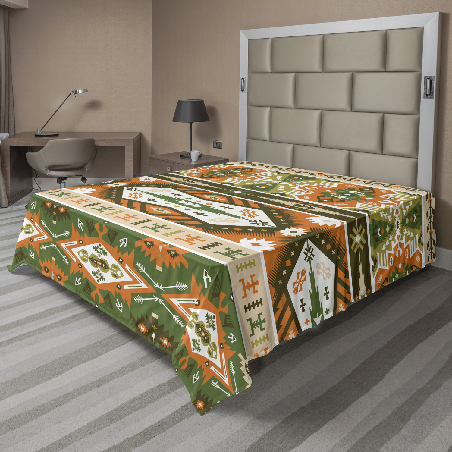 Ambesonne Tribal Design Flat Sheet Top Sheet Decorative Bedding 6 Sizes - Picture 9 of 42