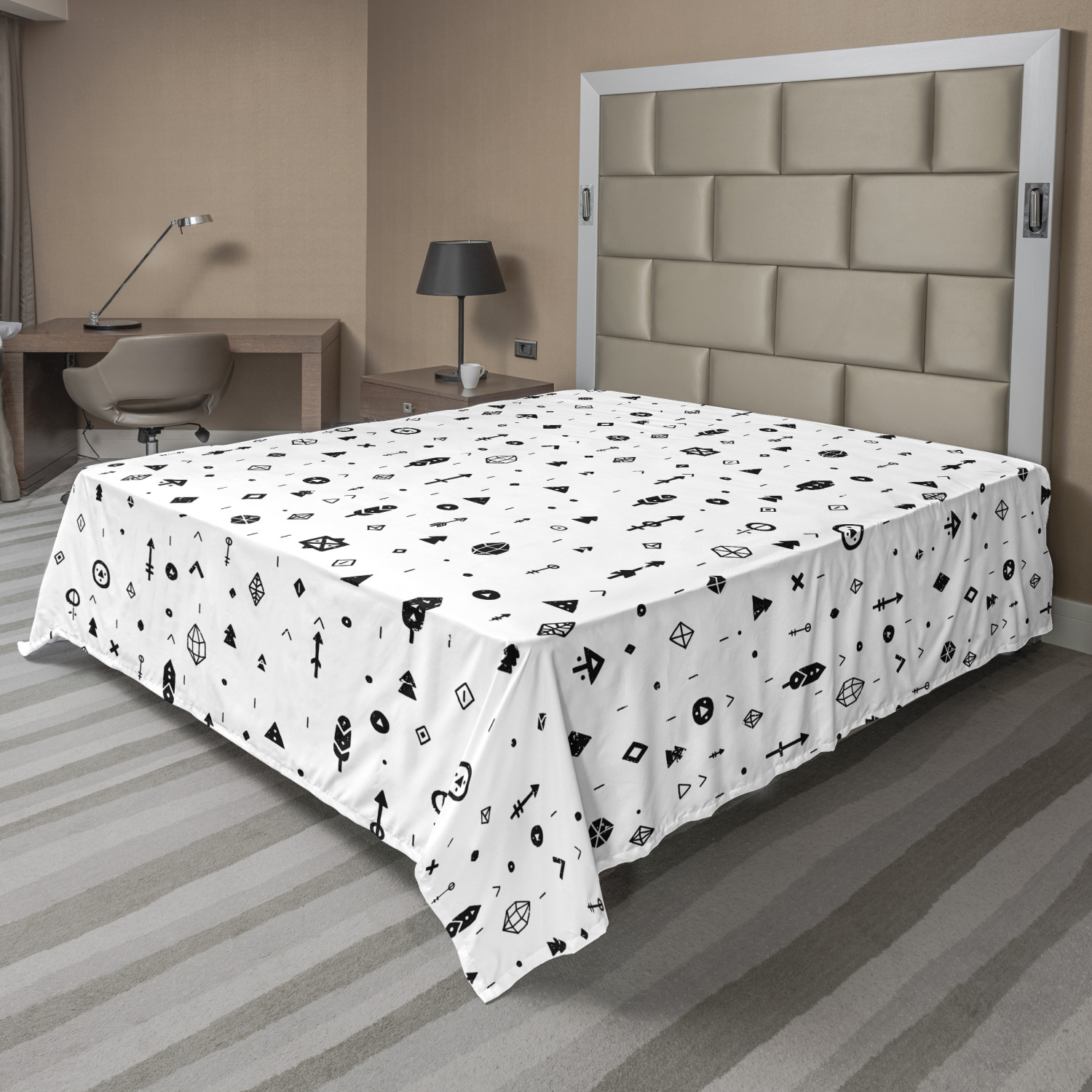 Ambesonne Tribal Design Flat Sheet Top Sheet Decorative Bedding 6 Sizes - Picture 8 of 42