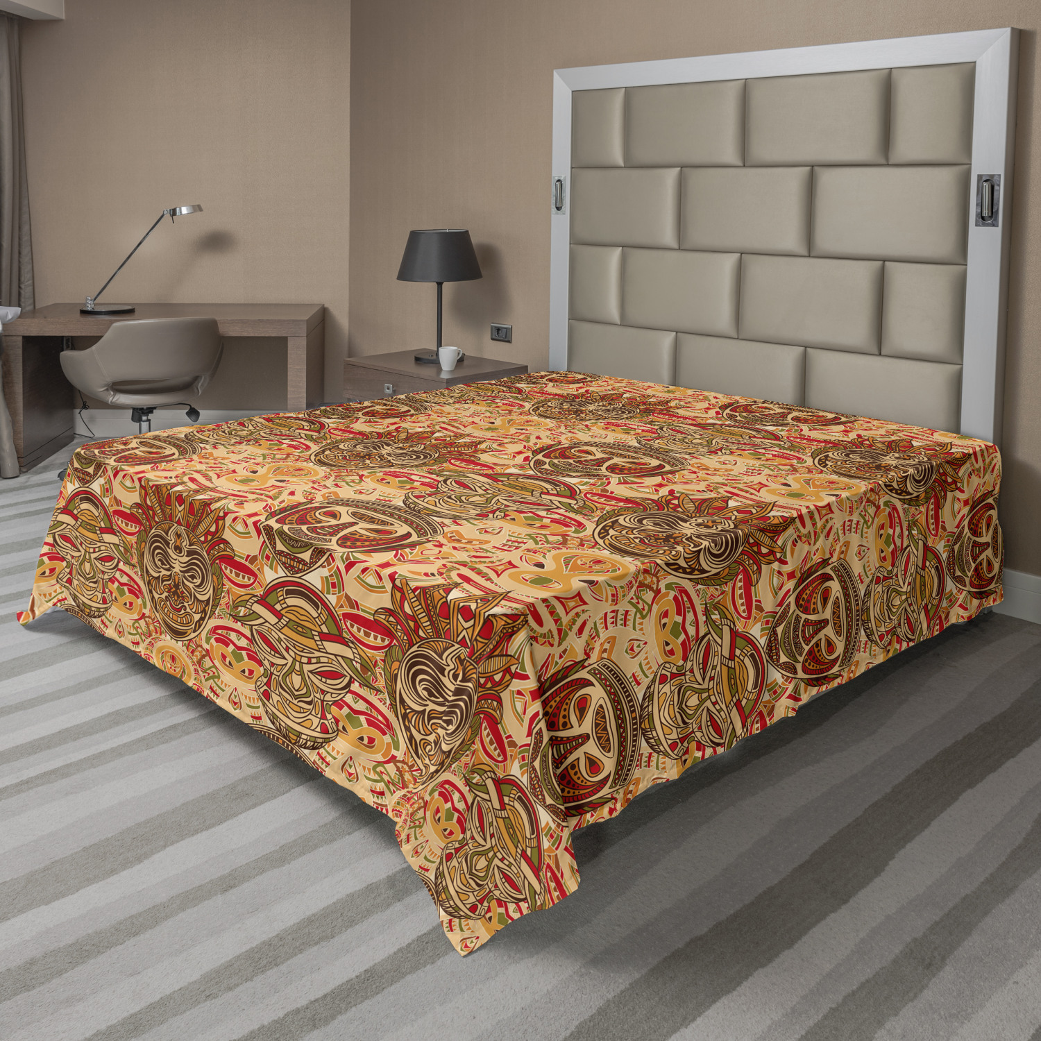 Ambesonne Tribal Design Flat Sheet Top Sheet Decorative Bedding 6 Sizes - Picture 30 of 42