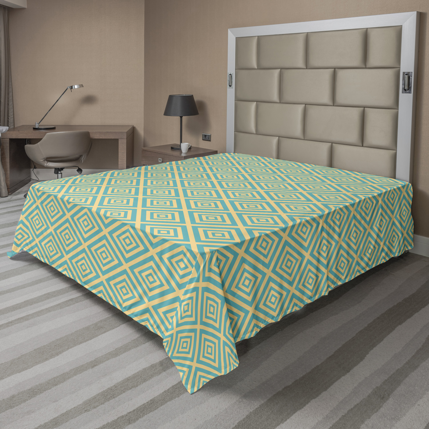 Ambesonne Art Deco Print Flat Sheet Top Sheet Decorative Bedding 6 Sizes - Picture 15 of 40