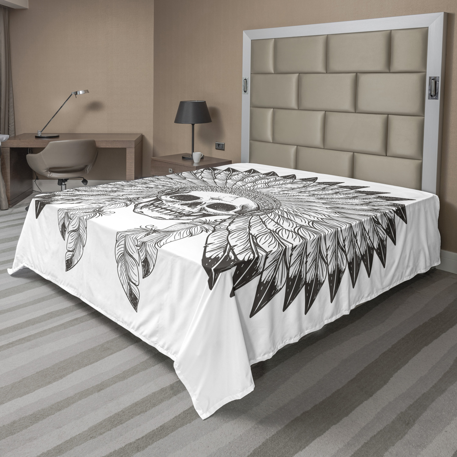 Ambesonne Tribal Design Flat Sheet Top Sheet Decorative Bedding 6 Sizes - Picture 38 of 42