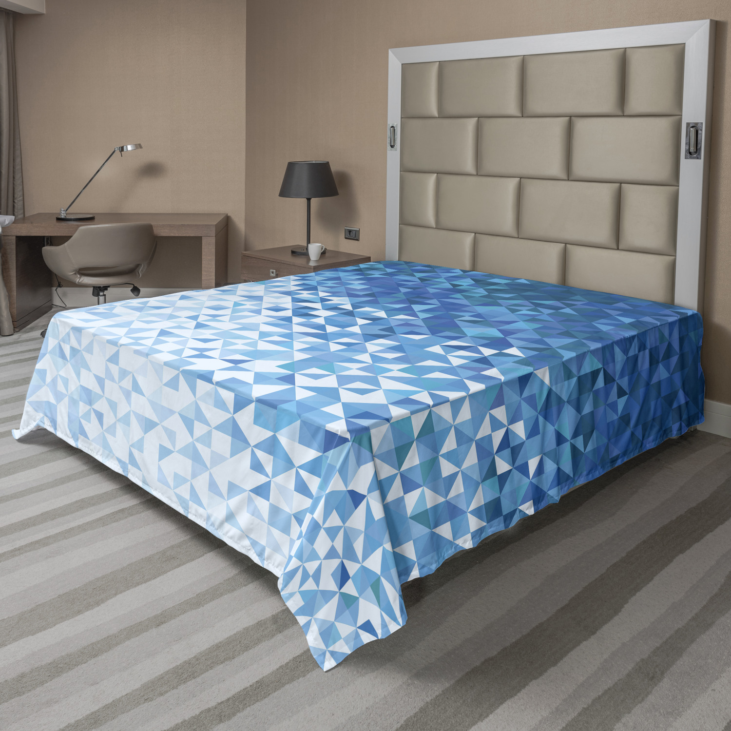 Ambesonne Geometric Line Flat Sheet Top Sheet Decorative Bedding 6 Sizes - Picture 18 of 42
