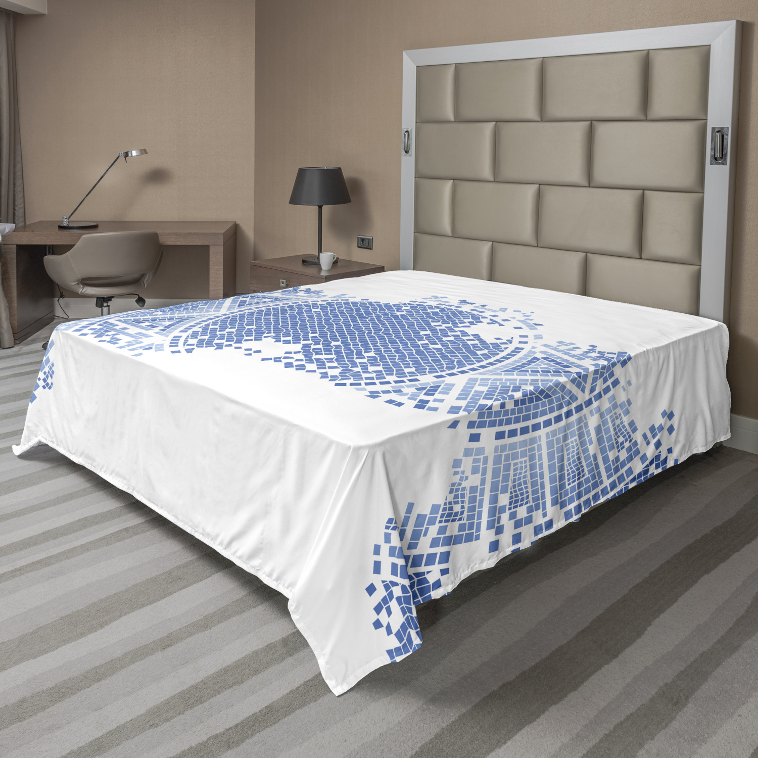 Ambesonne Geometric Line Flat Sheet Top Sheet Decorative Bedding 6 Sizes - Picture 31 of 42
