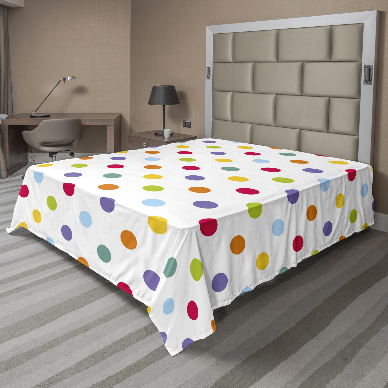Ambesonne Geometric Line Flat Sheet Top Sheet Decorative Bedding 6 Sizes - Picture 11 of 42