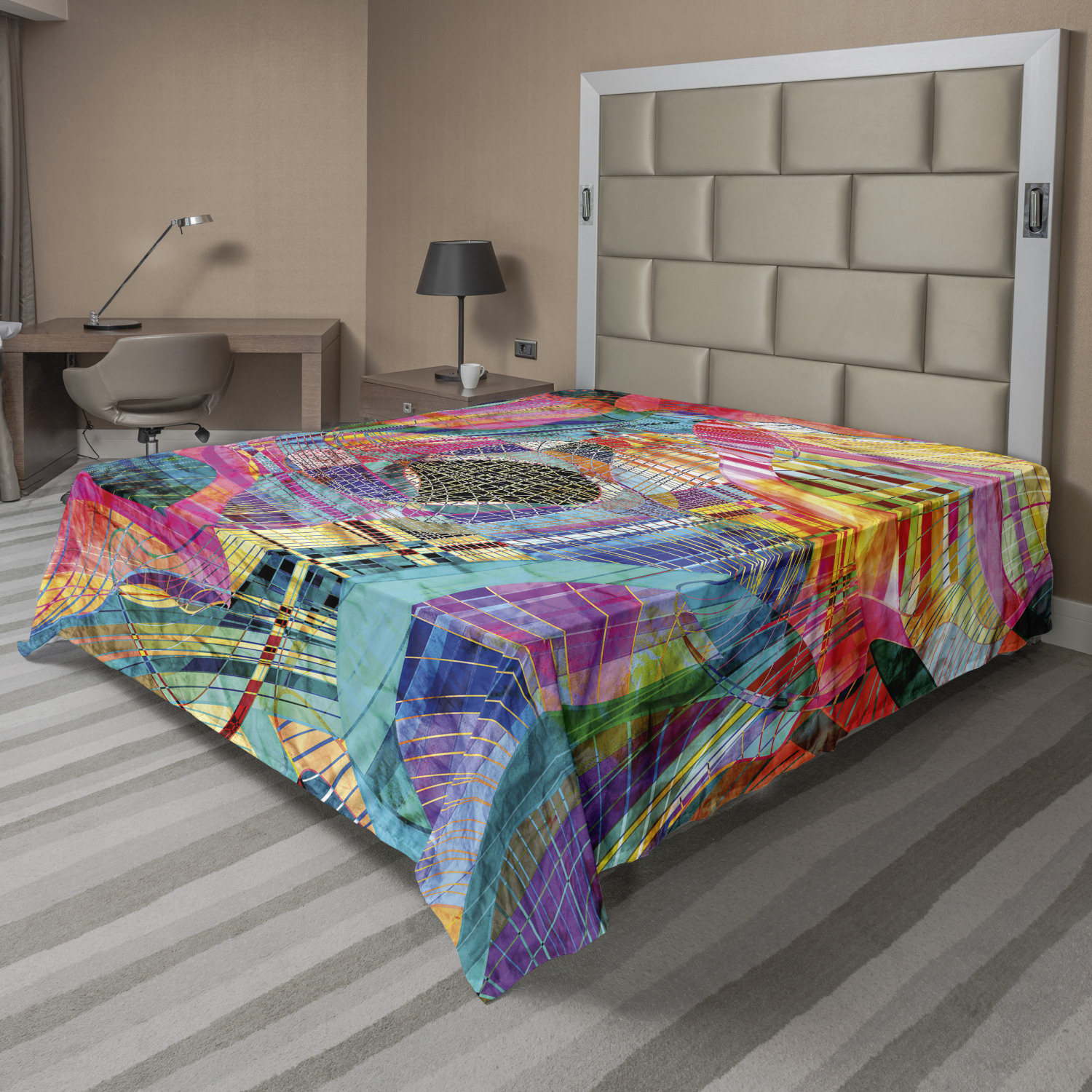 Ambesonne Funky Abstract Flat Sheet Top Sheet Decorative Bedding 6 Sizes - Picture 31 of 42