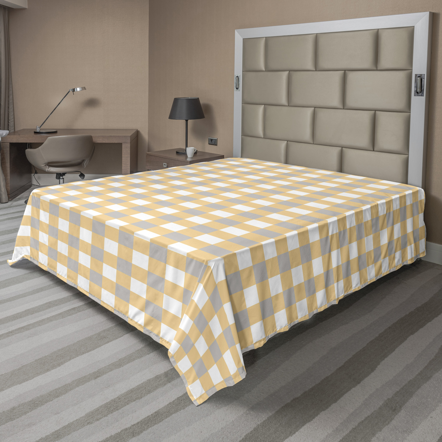 Ambesonne Geometric Line Flat Sheet Top Sheet Decorative Bedding 6 Sizes - Picture 10 of 42