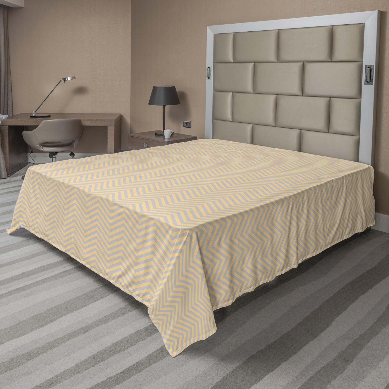 Ambesonne Geometric Line Flat Sheet Top Sheet Decorative Bedding 6 Sizes - Picture 42 of 42