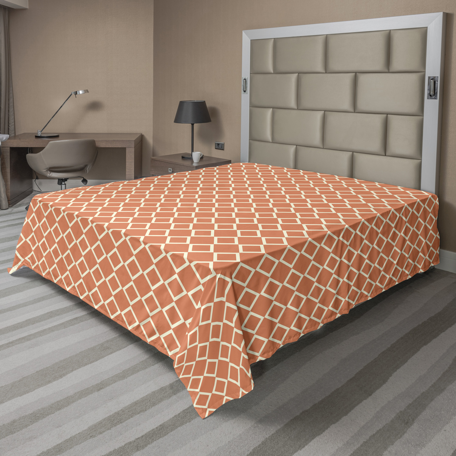 Ambesonne Geometric Line Flat Sheet Top Sheet Decorative Bedding 6 Sizes - Picture 9 of 42