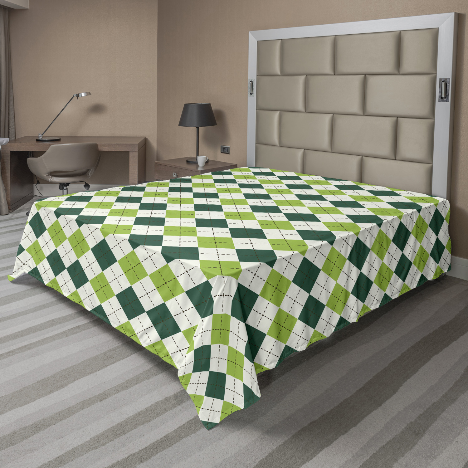Ambesonne Geometric Line Flat Sheet Top Sheet Decorative Bedding 6 Sizes - Picture 41 of 42