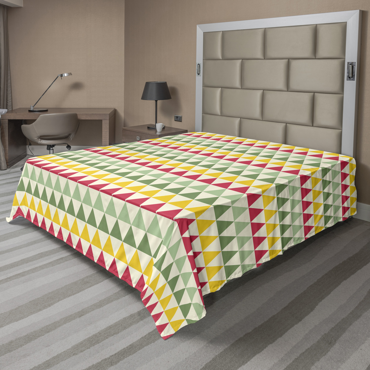 Ambesonne Geometric Line Flat Sheet Top Sheet Decorative Bedding 6 Sizes - Picture 37 of 42