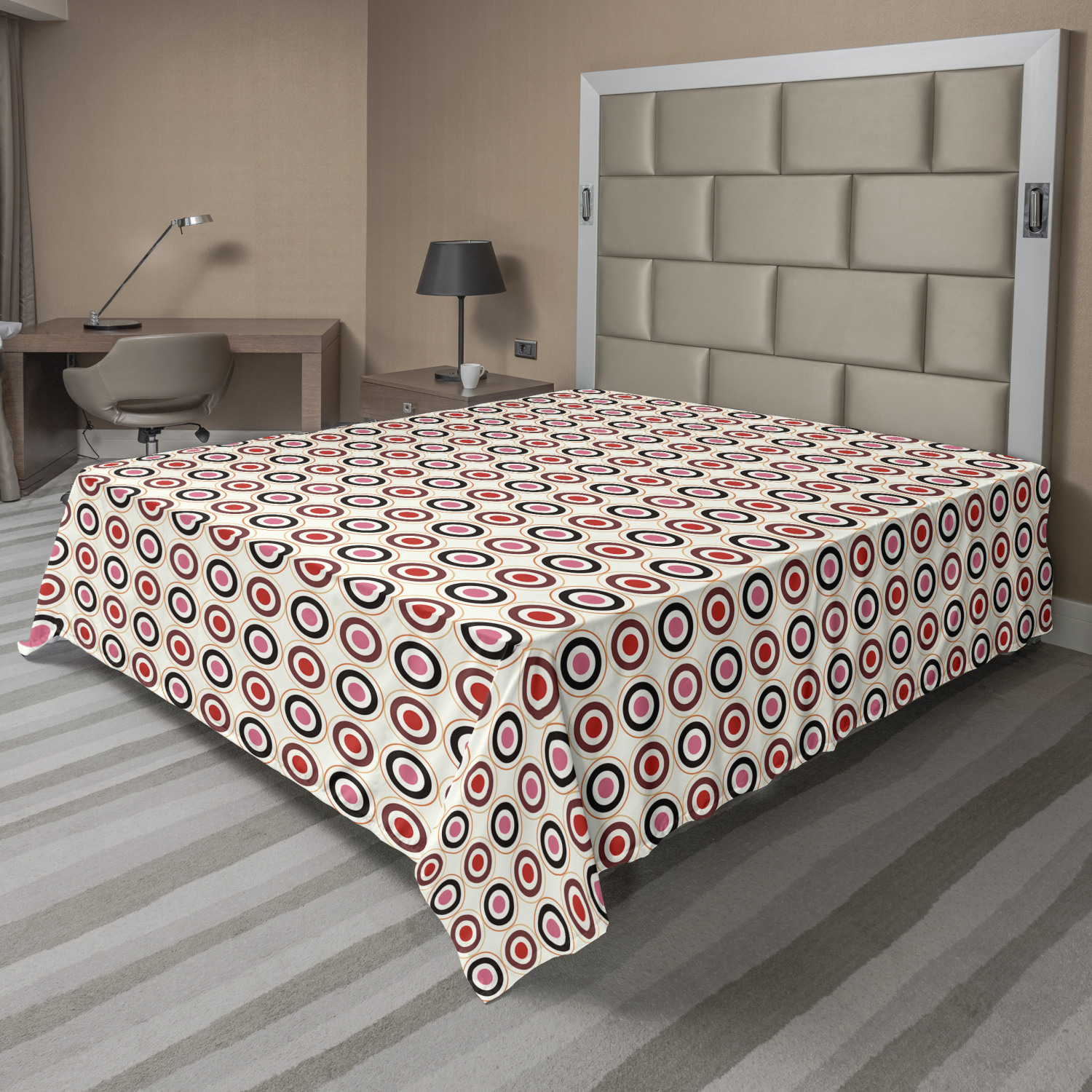 Ambesonne Geometric Line Flat Sheet Top Sheet Decorative Bedding 6 Sizes - Picture 12 of 42