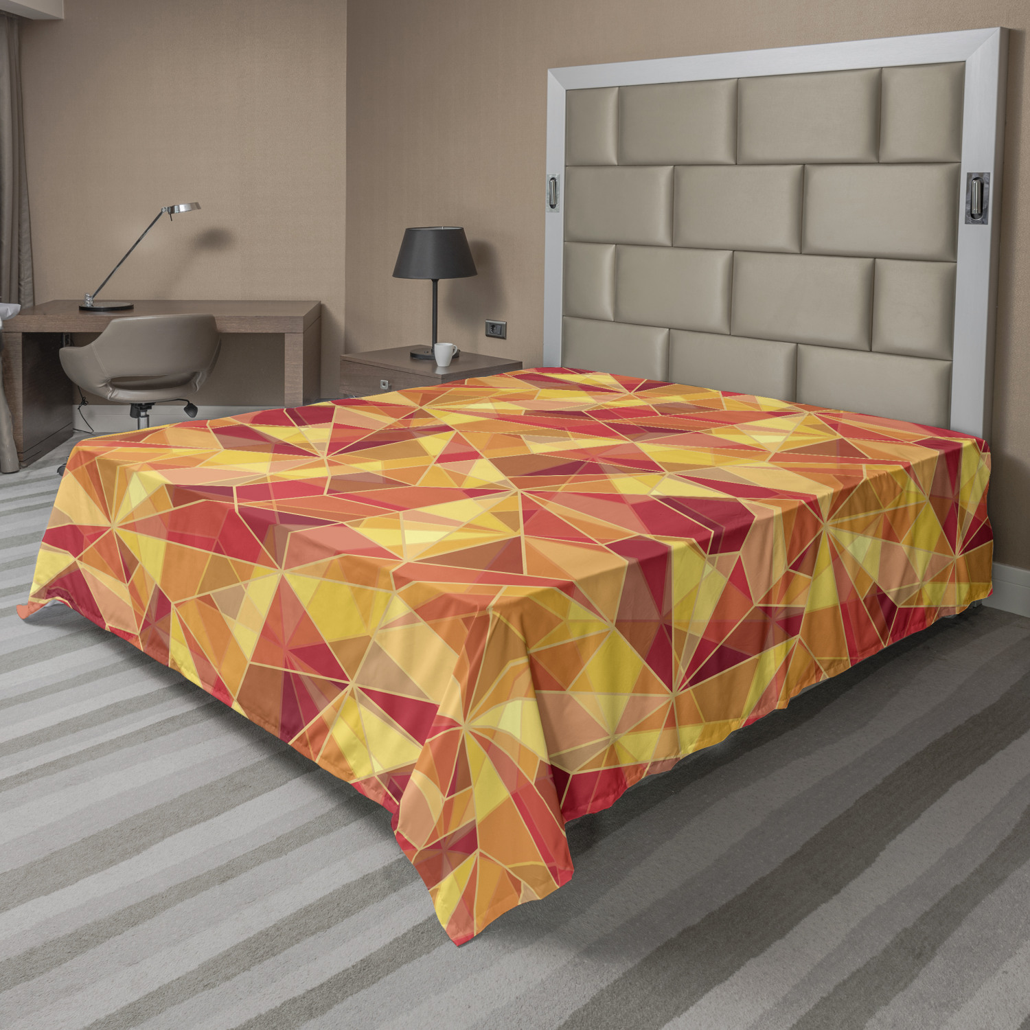 Ambesonne Geometric Line Flat Sheet Top Sheet Decorative Bedding 6 Sizes - Picture 29 of 42