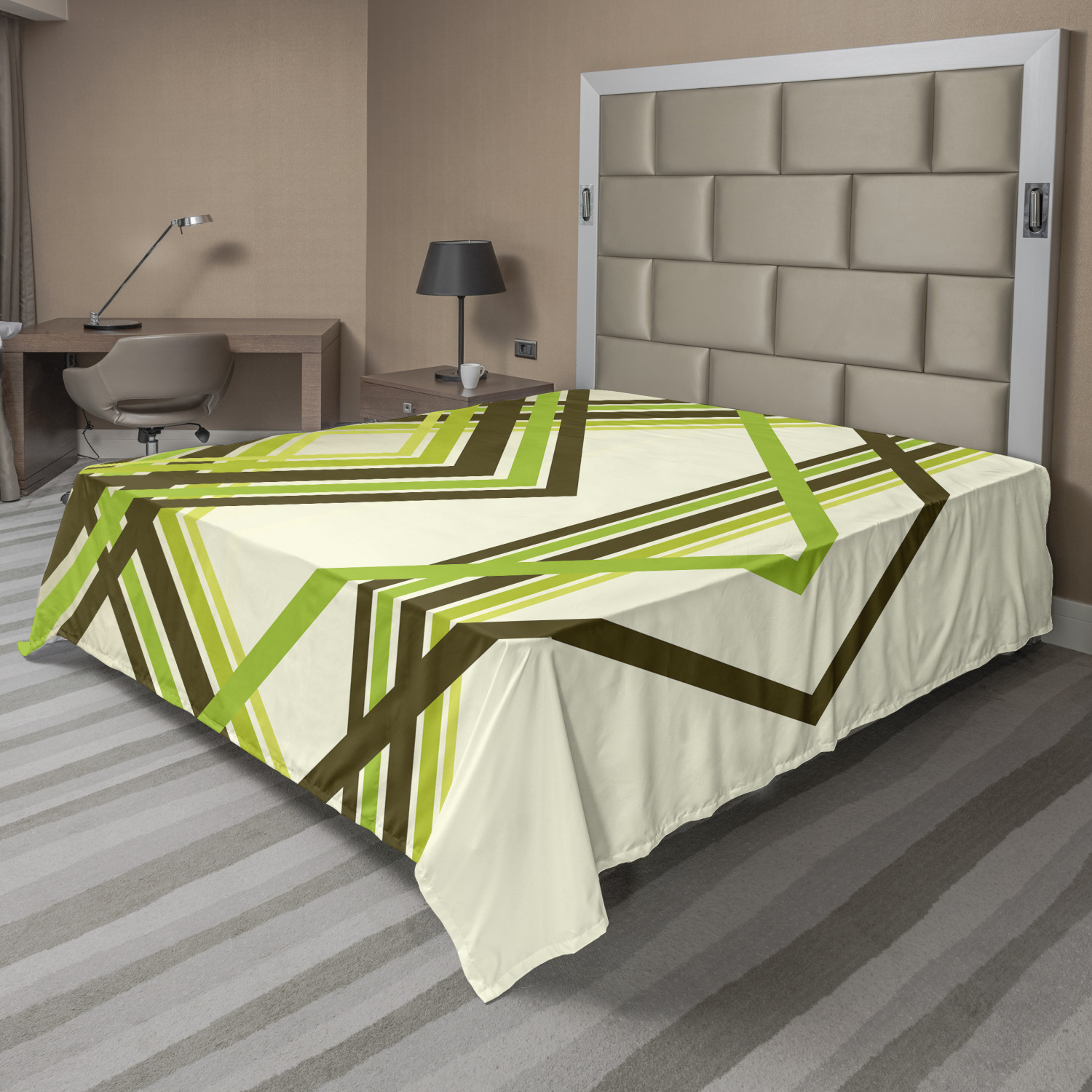 Ambesonne Geometric Line Flat Sheet Top Sheet Decorative Bedding 6 Sizes - Picture 39 of 42