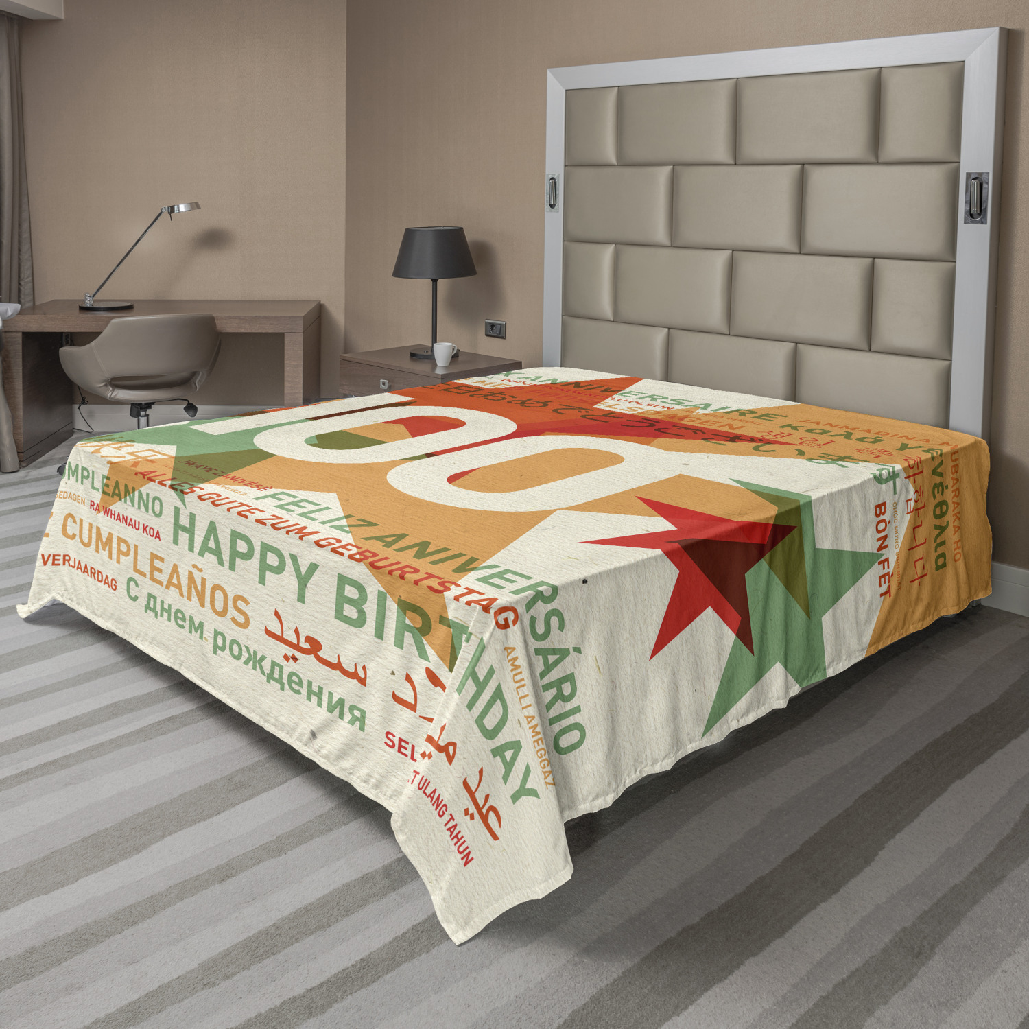 Ambesonne Funky Abstract Flat Sheet Top Sheet Decorative Bedding 6 Sizes - Picture 7 of 42