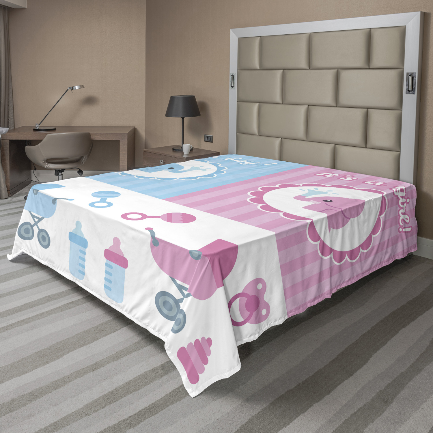 Ambesonne Elephant Print Flat Sheet Top Sheet Decorative Bedding 6 Sizes - Picture 26 of 40