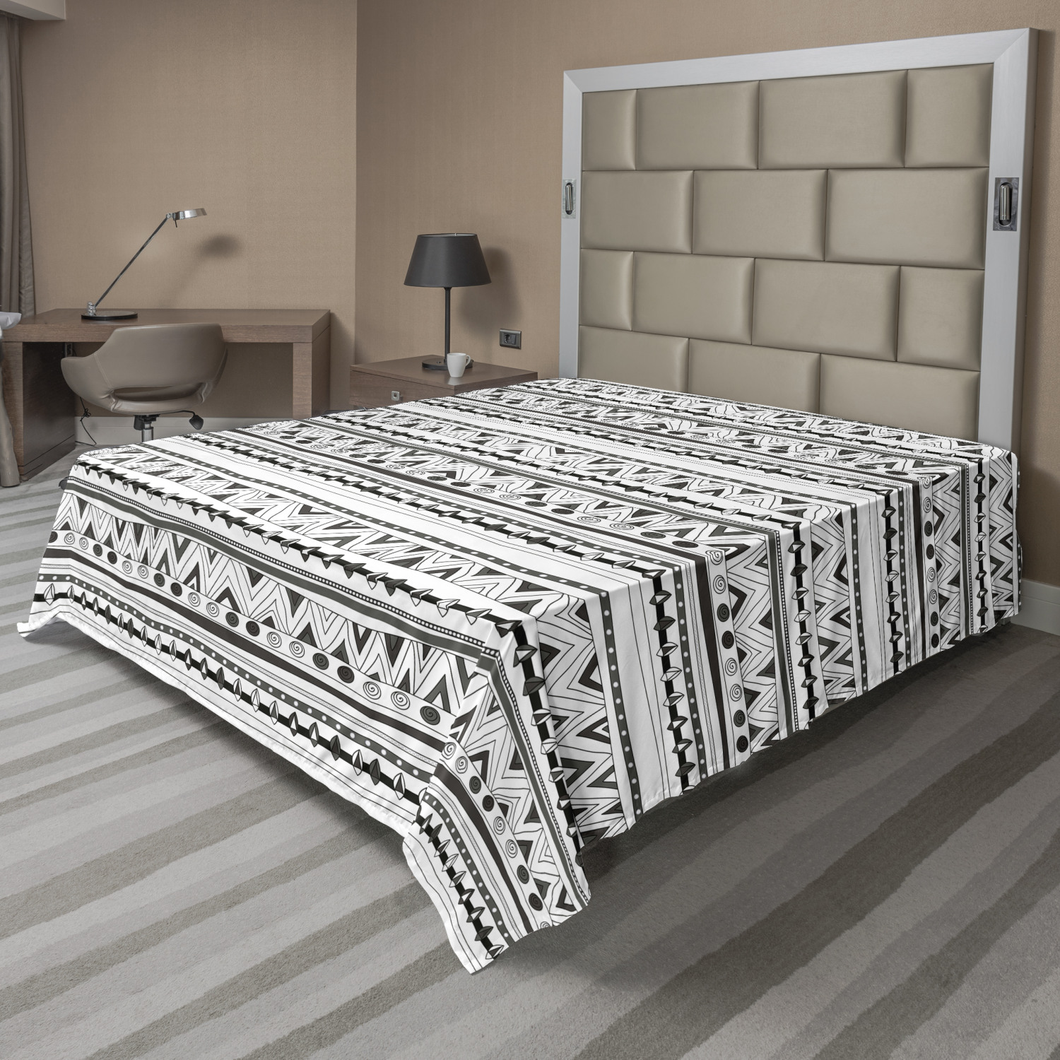 Ambesonne Tribal Pattern Flat Sheet Top Sheet Decorative Bedding 6 Sizes - Picture 31 of 41