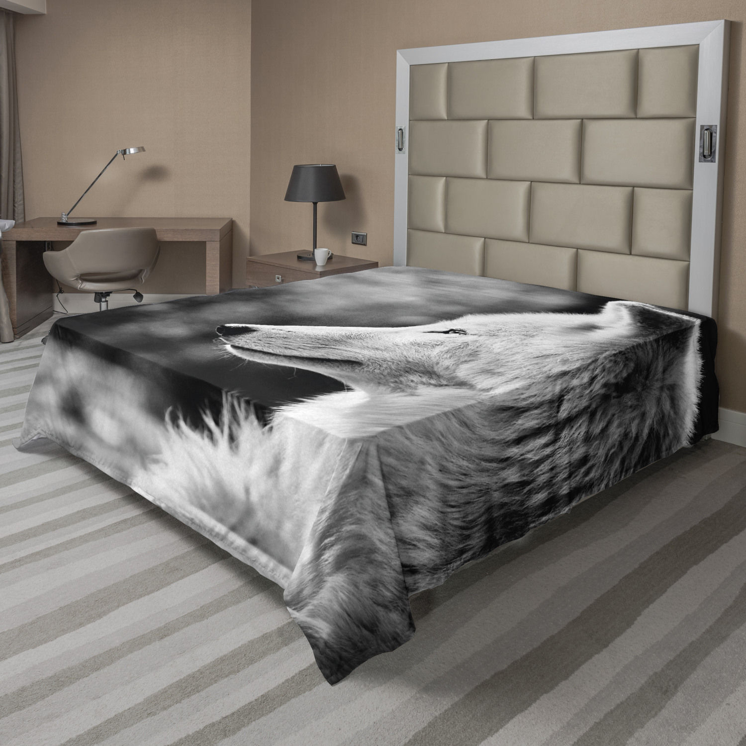 Ambesonne Monochrome Flat Sheet Top Sheet Decorative Bedding 6 Sizes - Picture 42 of 42