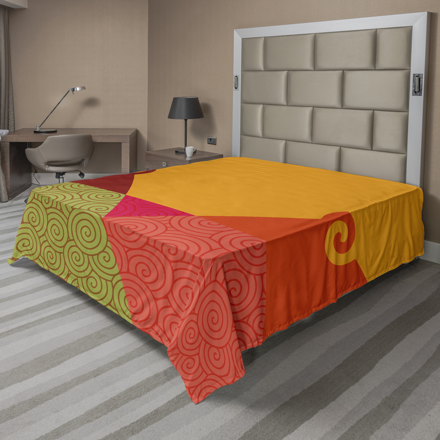 Ambesonne Abstract Concept Flat Sheet Top Sheet Decorative Bedding 6 Sizes - Picture 35 of 42