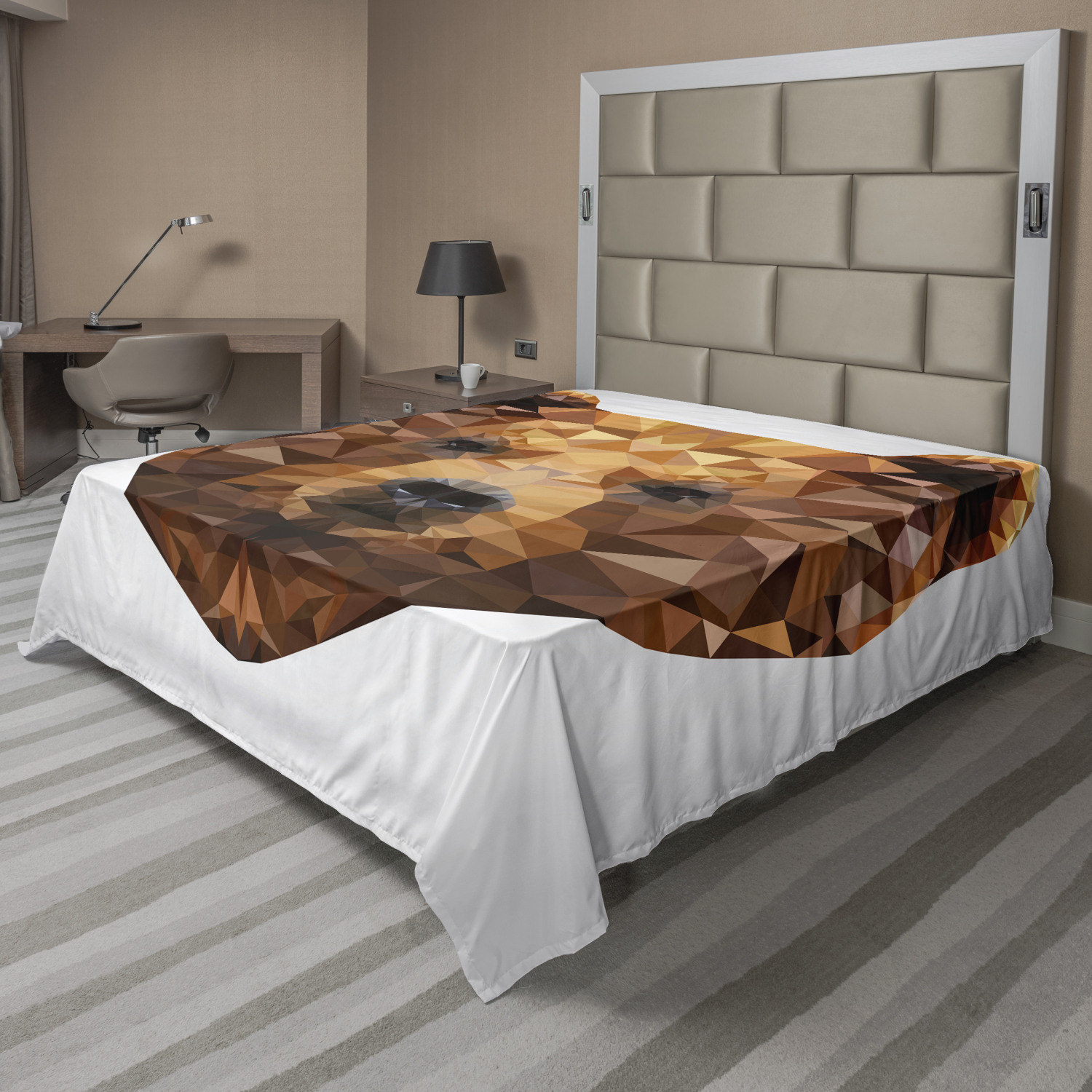 Ambesonne Bear Pattern Flat Sheet Top Sheet Decorative Bedding 6 Sizes - Picture 21 of 41