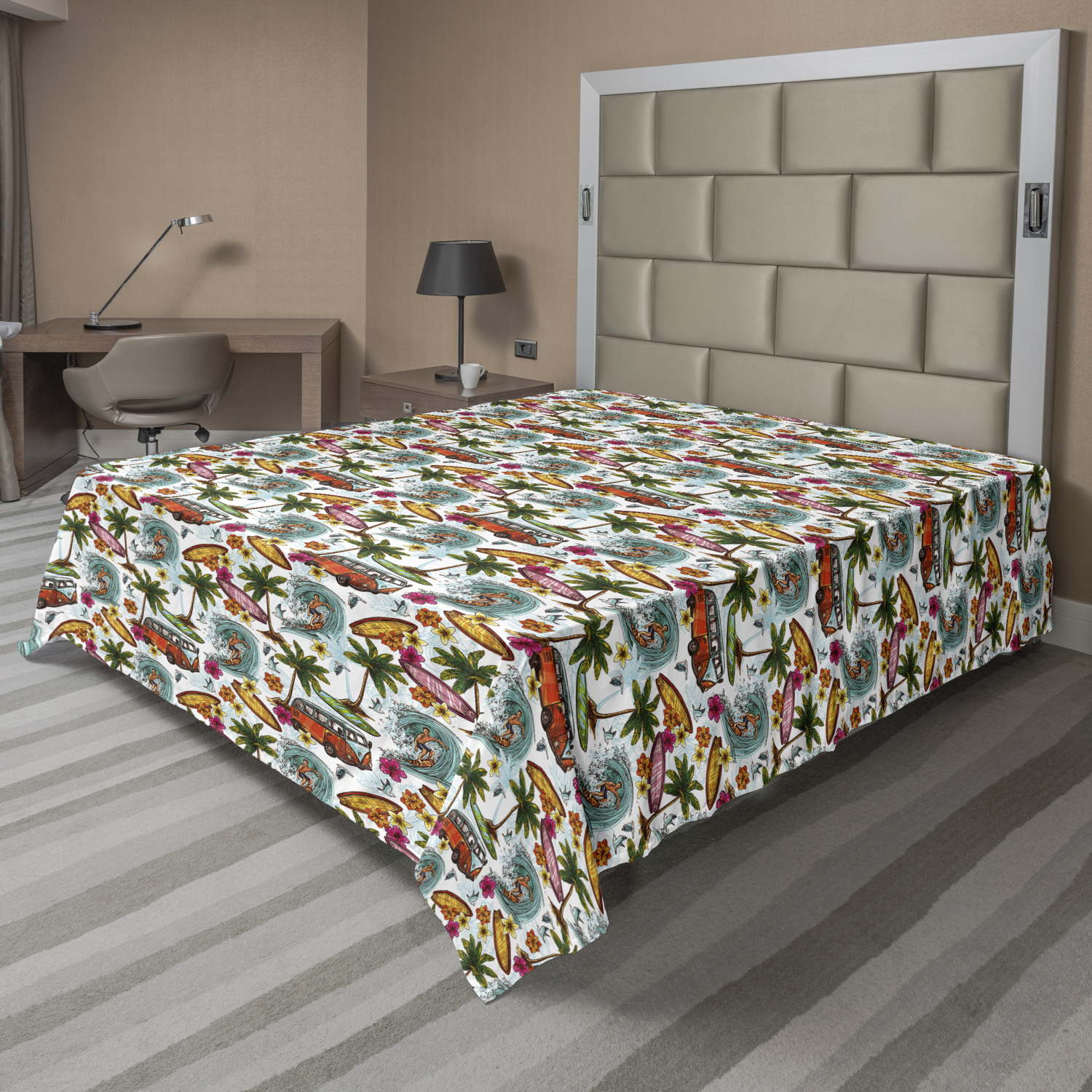 Ambesonne Abstract Concept Flat Sheet Top Sheet Decorative Bedding 6 Sizes - Picture 34 of 42