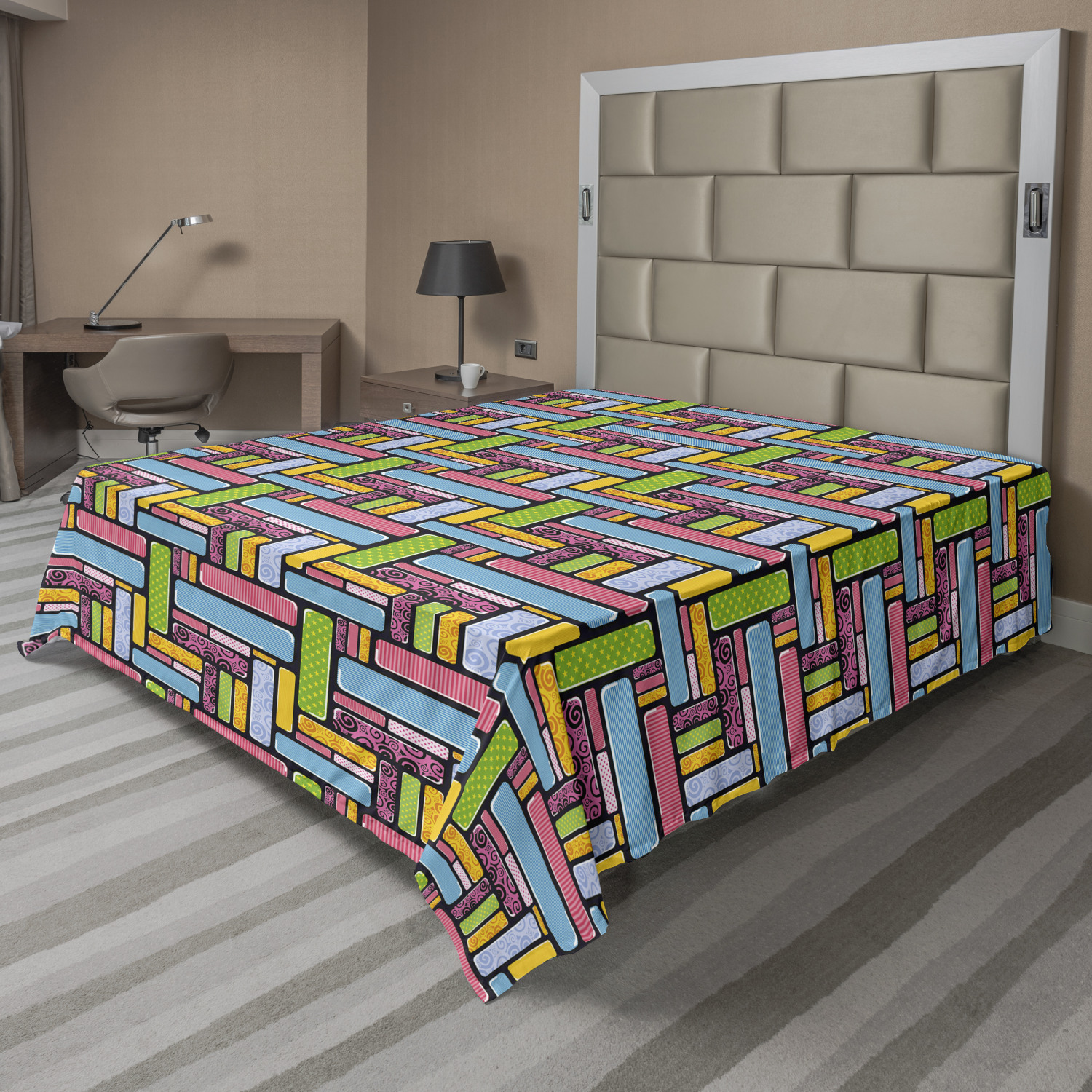 Ambesonne Abstract Concept Flat Sheet Top Sheet Decorative Bedding 6 Sizes - Picture 32 of 42
