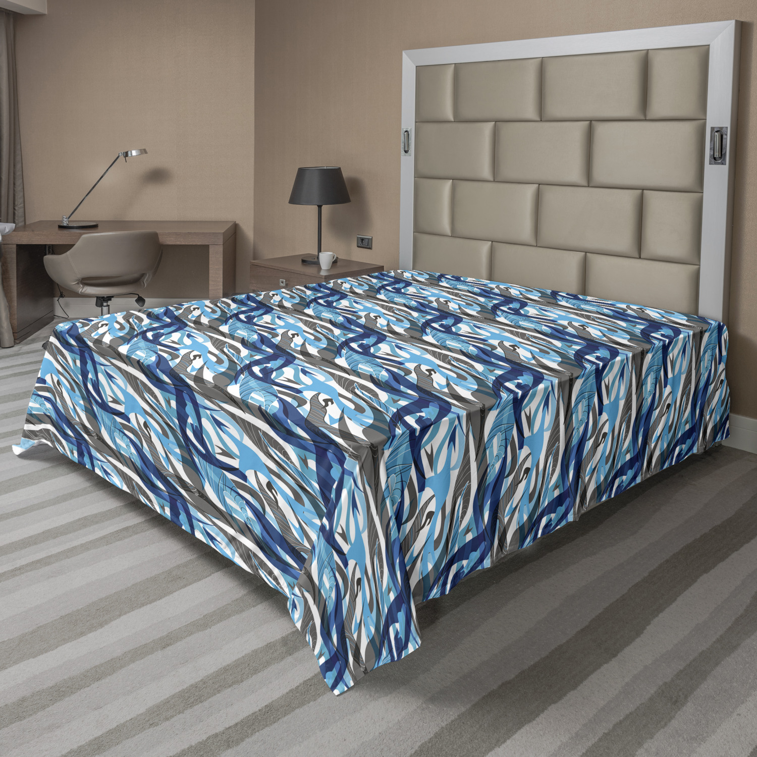 Ambesonne Abstract Concept Flat Sheet Top Sheet Decorative Bedding 6 Sizes - Picture 25 of 42