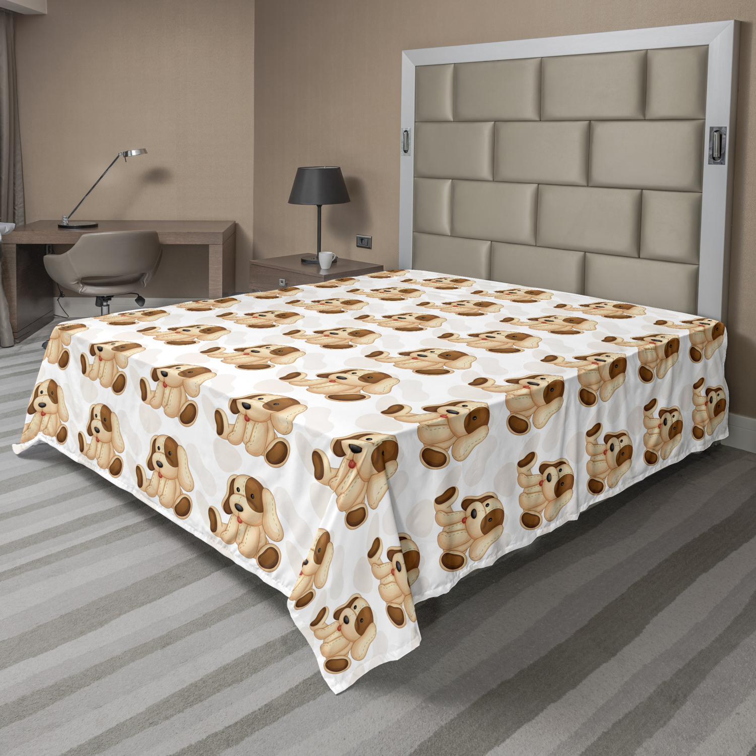Ambesonne Dog Theme Art Flat Sheet Top Sheet Decorative Bedding 6 Sizes - Picture 38 of 42