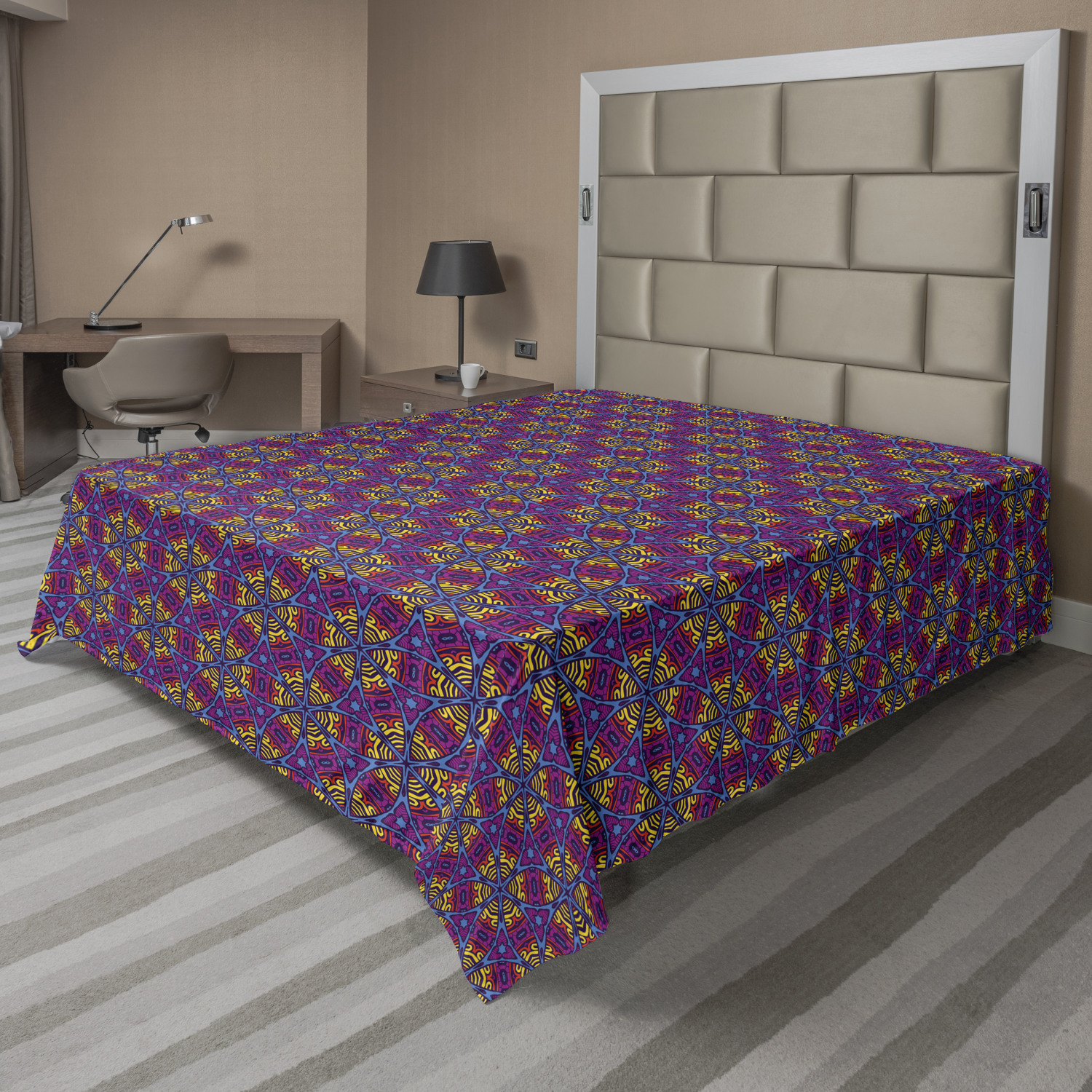 Ambesonne Tribal Pattern Flat Sheet Top Sheet Decorative Bedding 6 Sizes - Picture 39 of 41
