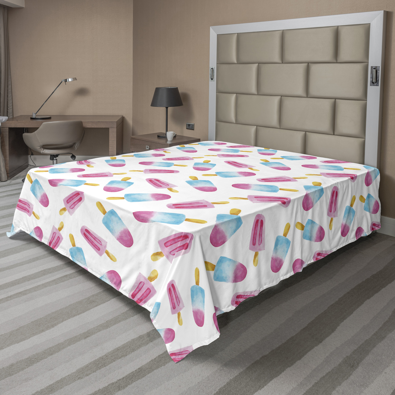 Details about   Ambesonne Ice Creams Flat Sheet Top Sheet Decorative Bedding 6 Sizes 