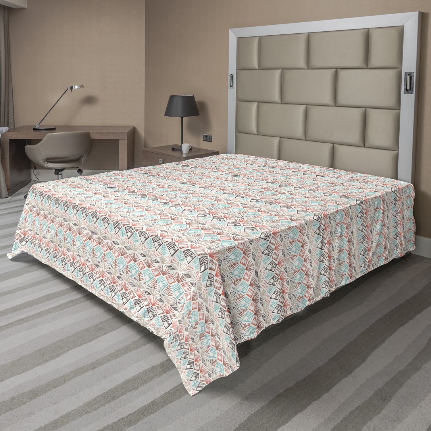 Ambesonne Boho Print Flat Sheet Top Sheet Decorative Bedding 6 Sizes - Picture 32 of 42